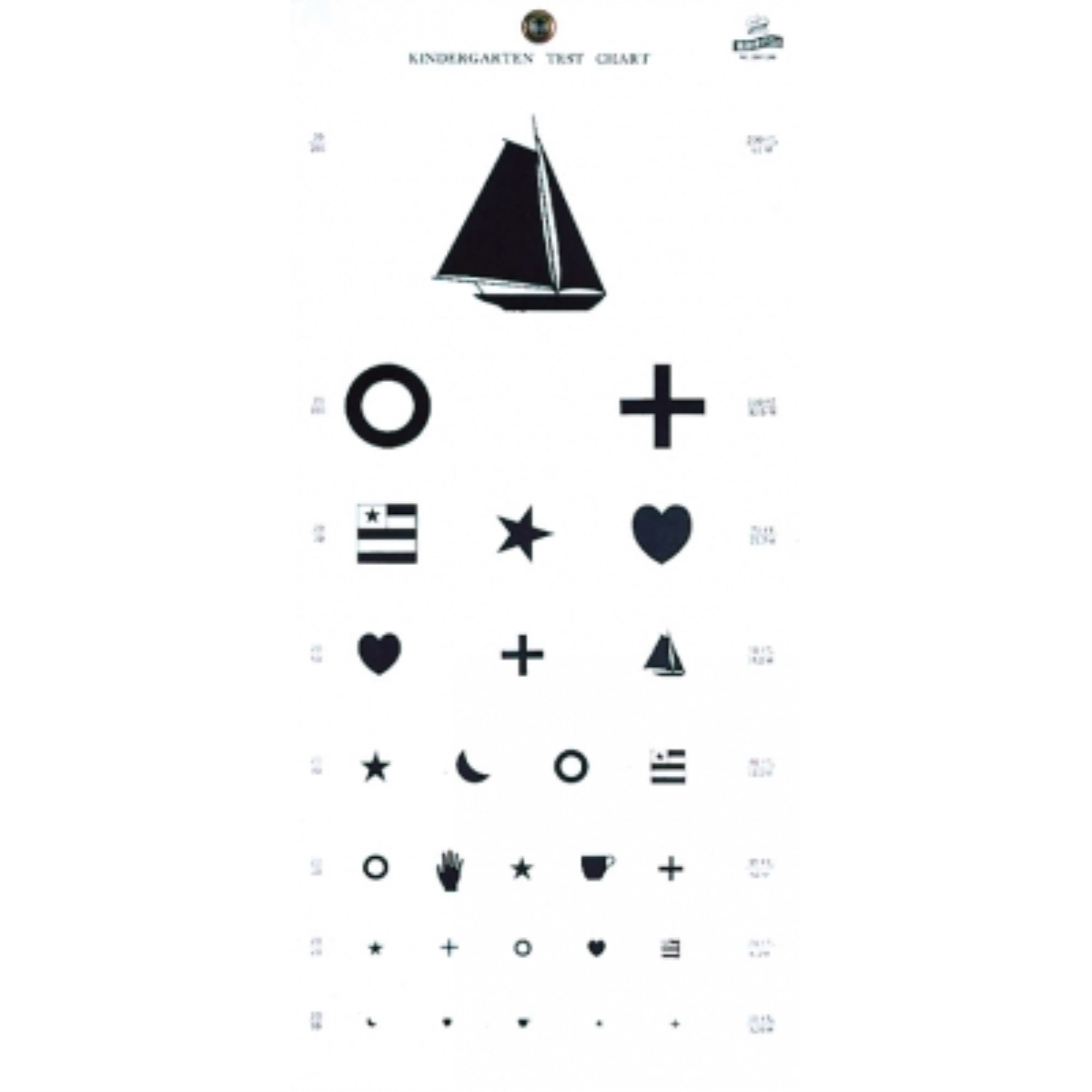 Eye Test Chart Kindrgrtn 20 Grafco   22X11