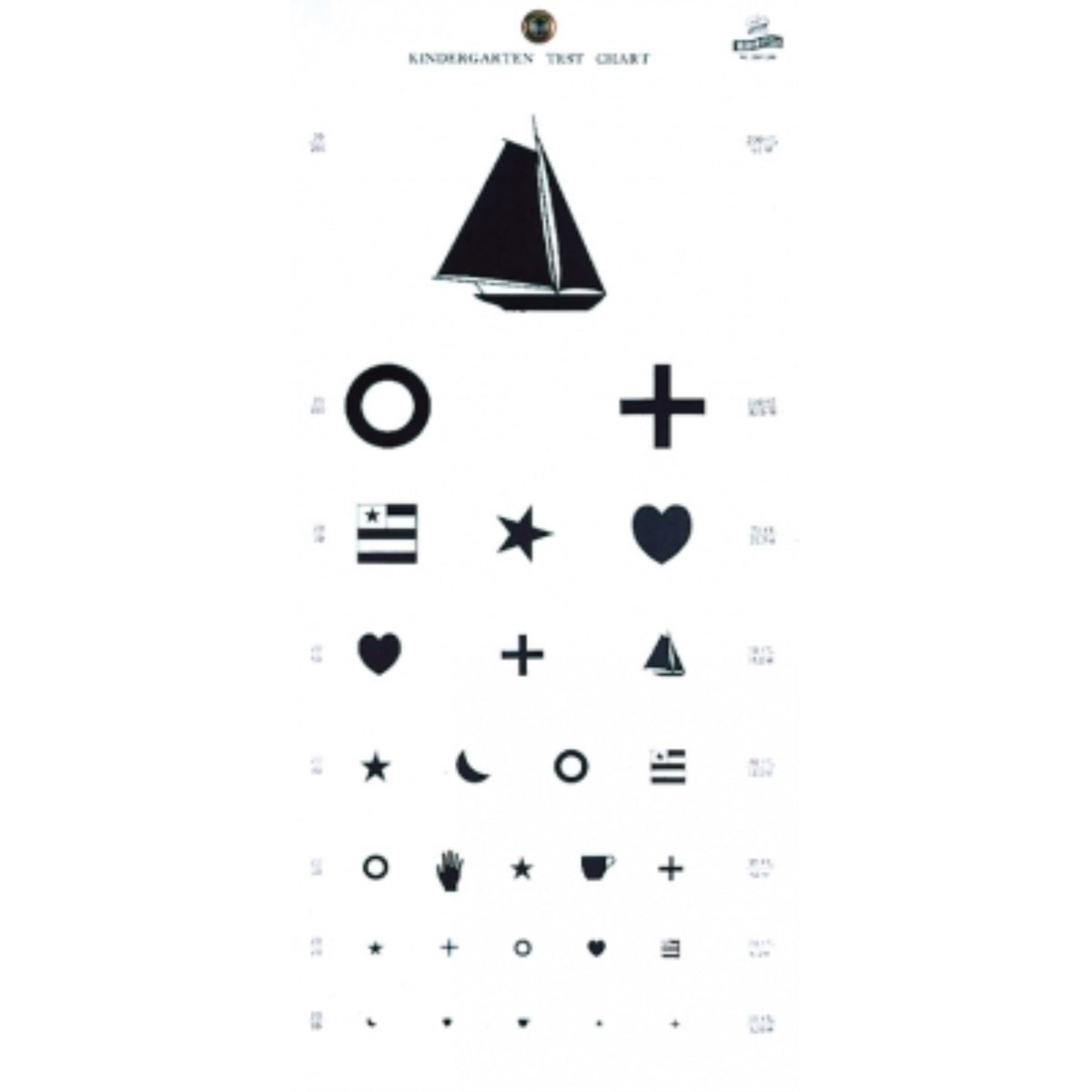 Eye Test Chart Kindrgrtn 20 Grafco   22X11