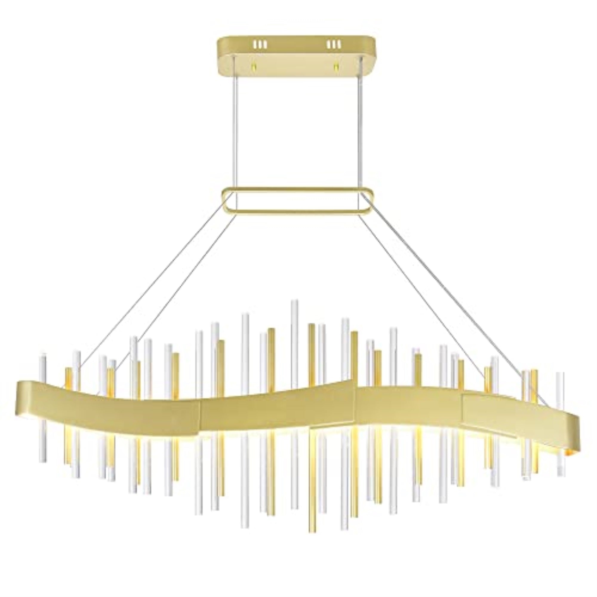 Millipede 40 In Led Satin Gold Chandelier