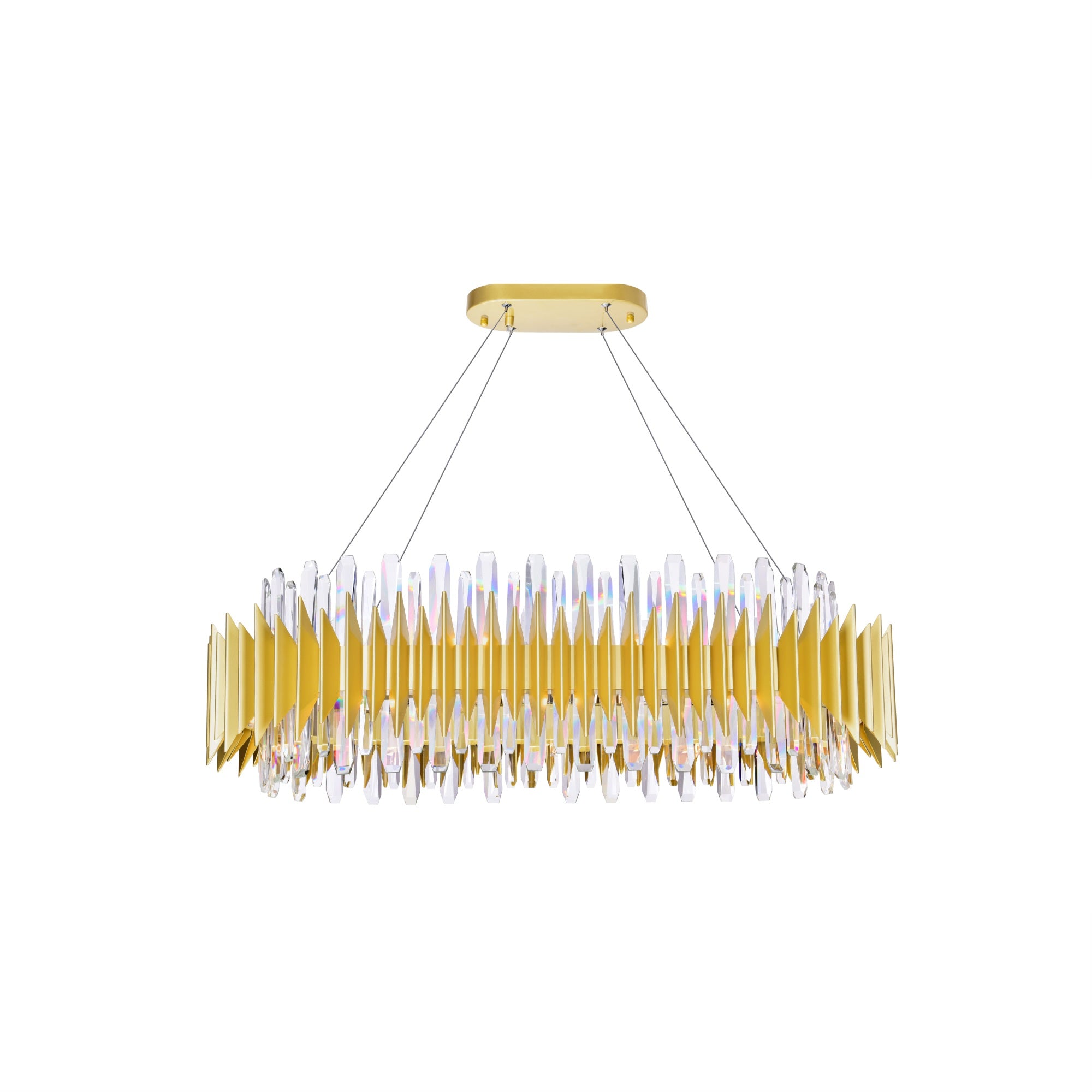 20 Light Chandelier With Satin Gold Finish