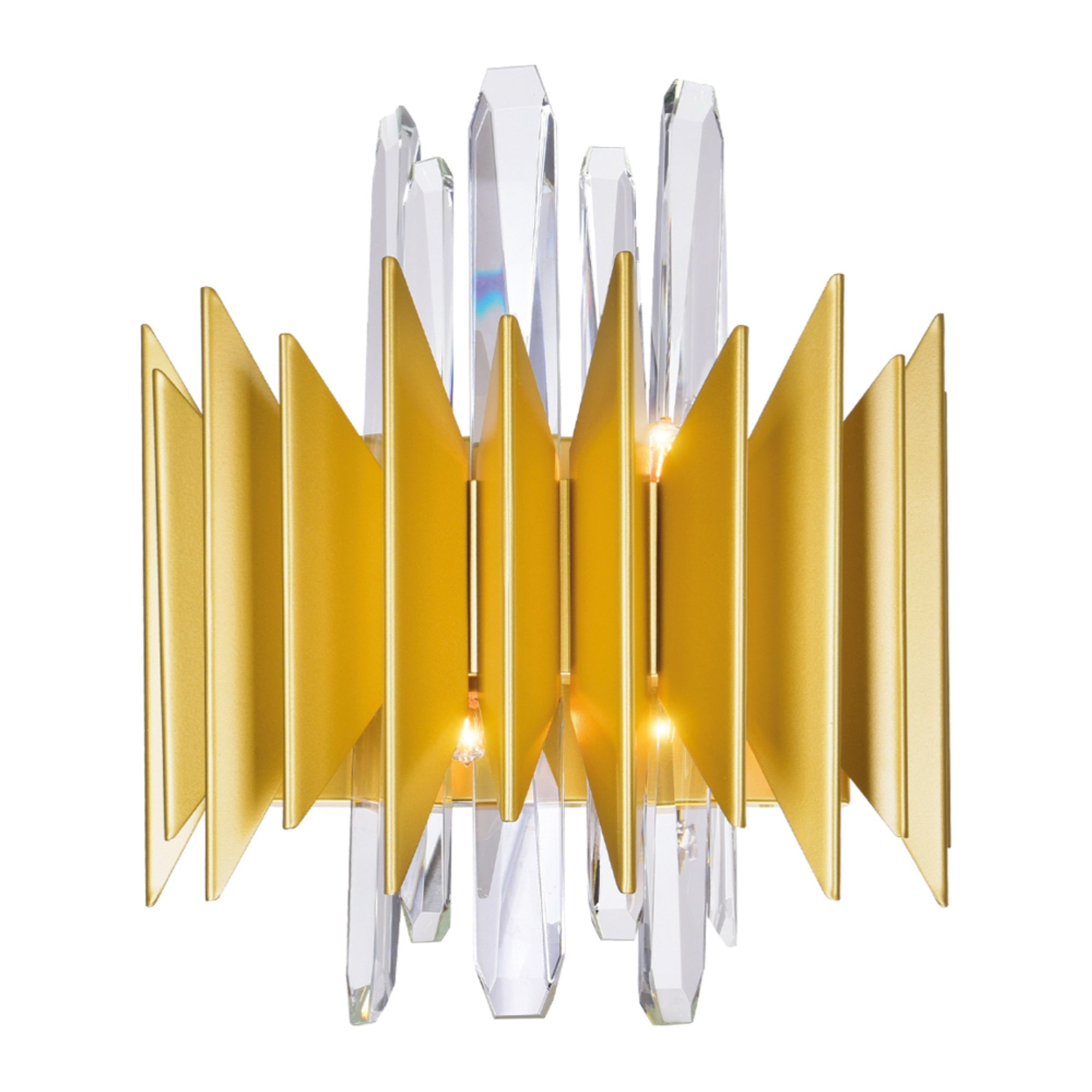 5 Light Wall Sconce With Satin Gold Finish