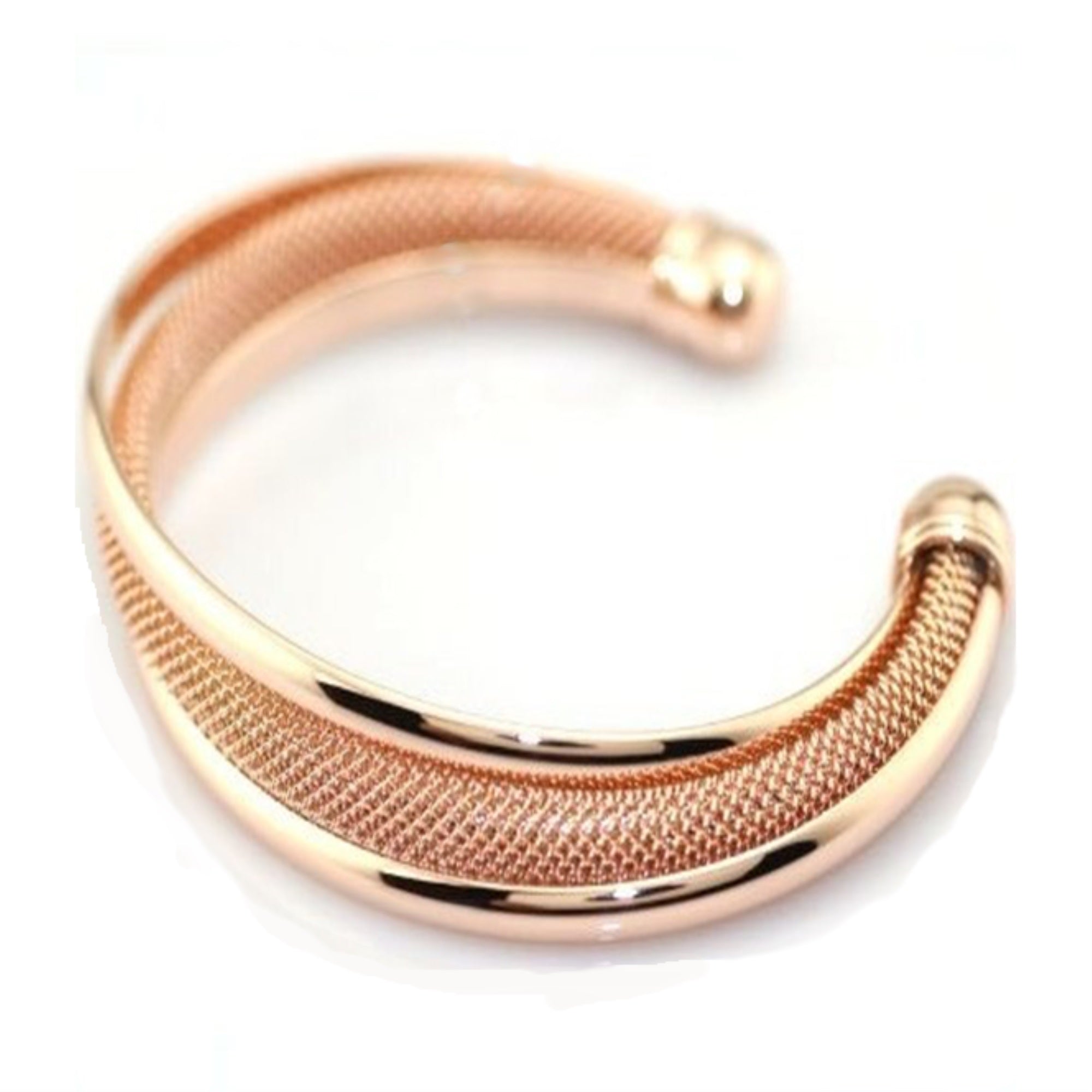 Capri Moon 18 Kt Rose Gold Plated Italian Design Mesh Bracelet