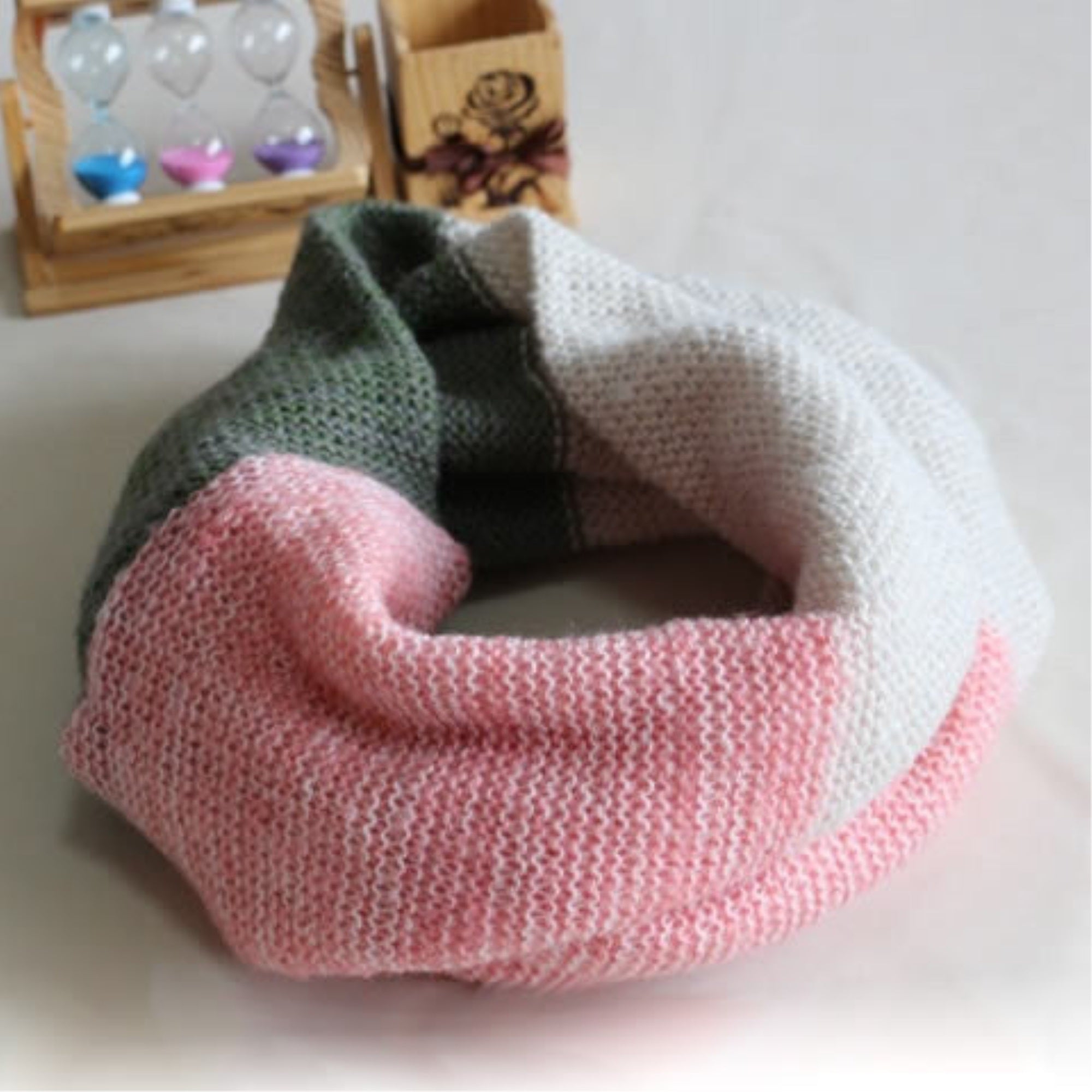 Awesome Hues Tri Color Infinity Scarves