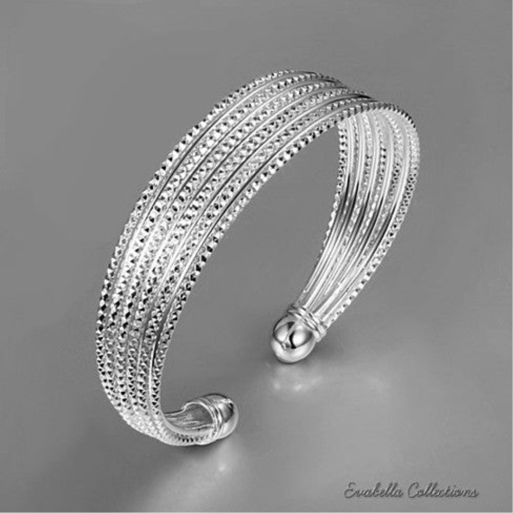 Alisa Diamond Cut Italian Design Rope Bracelet By Evabella