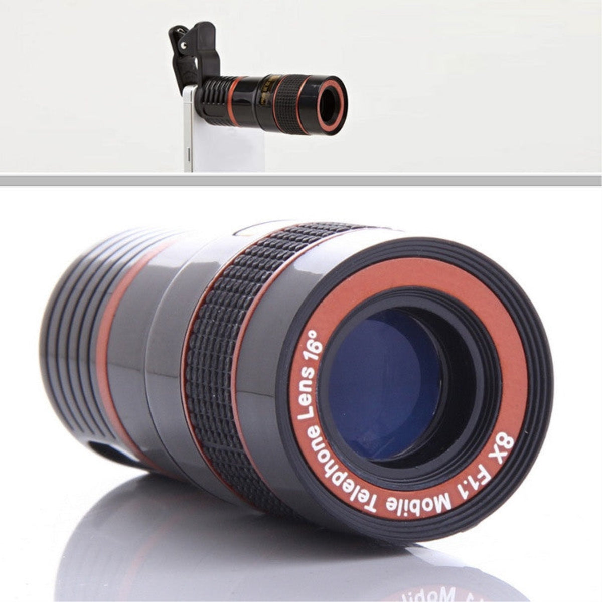 Telephoto Pro Clear Image Lens Zooms 8 Times Closer! For All Smart Phones & Tablets With Camera