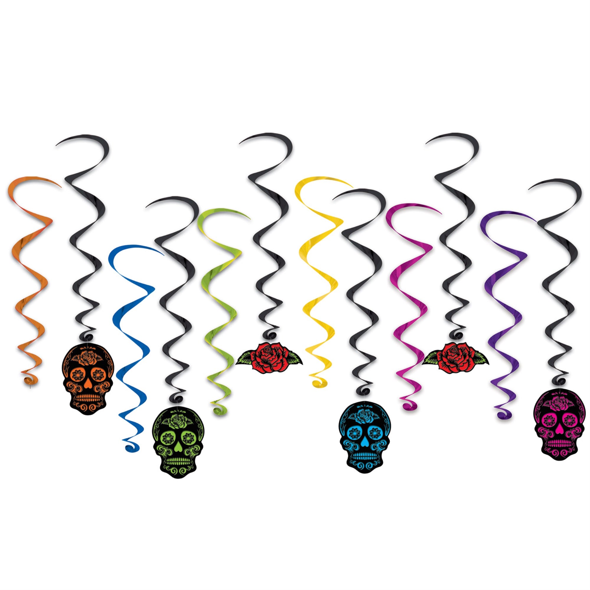 Day Of The Dead Whirls, (Pack Of 6)