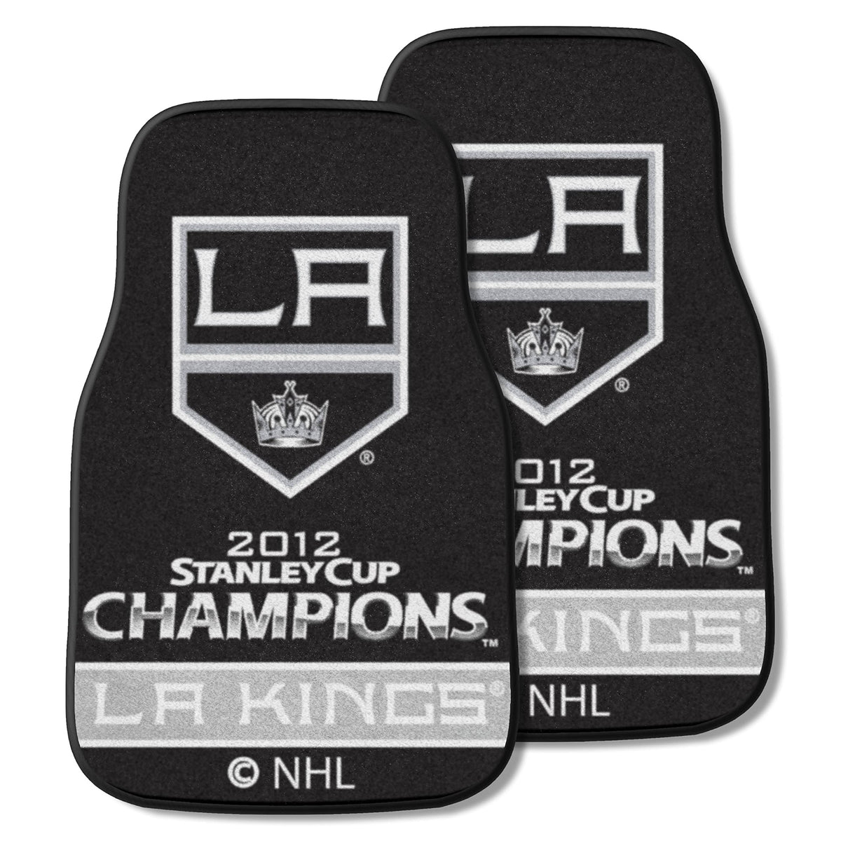 Los Angeles Kings 2012 Nhl Stanley Cup Champions Front Carpet Car Mat Set - 2 Pieces