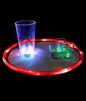 LED Serving Tray Red