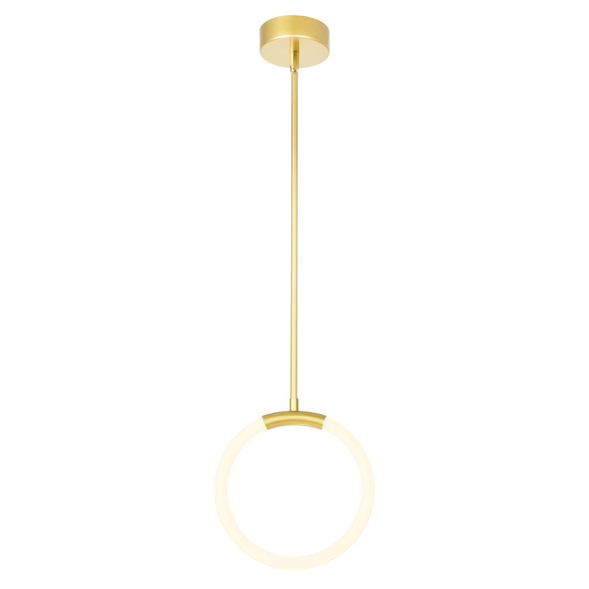 1 Light Led Pendant With Satin Gold Finish
