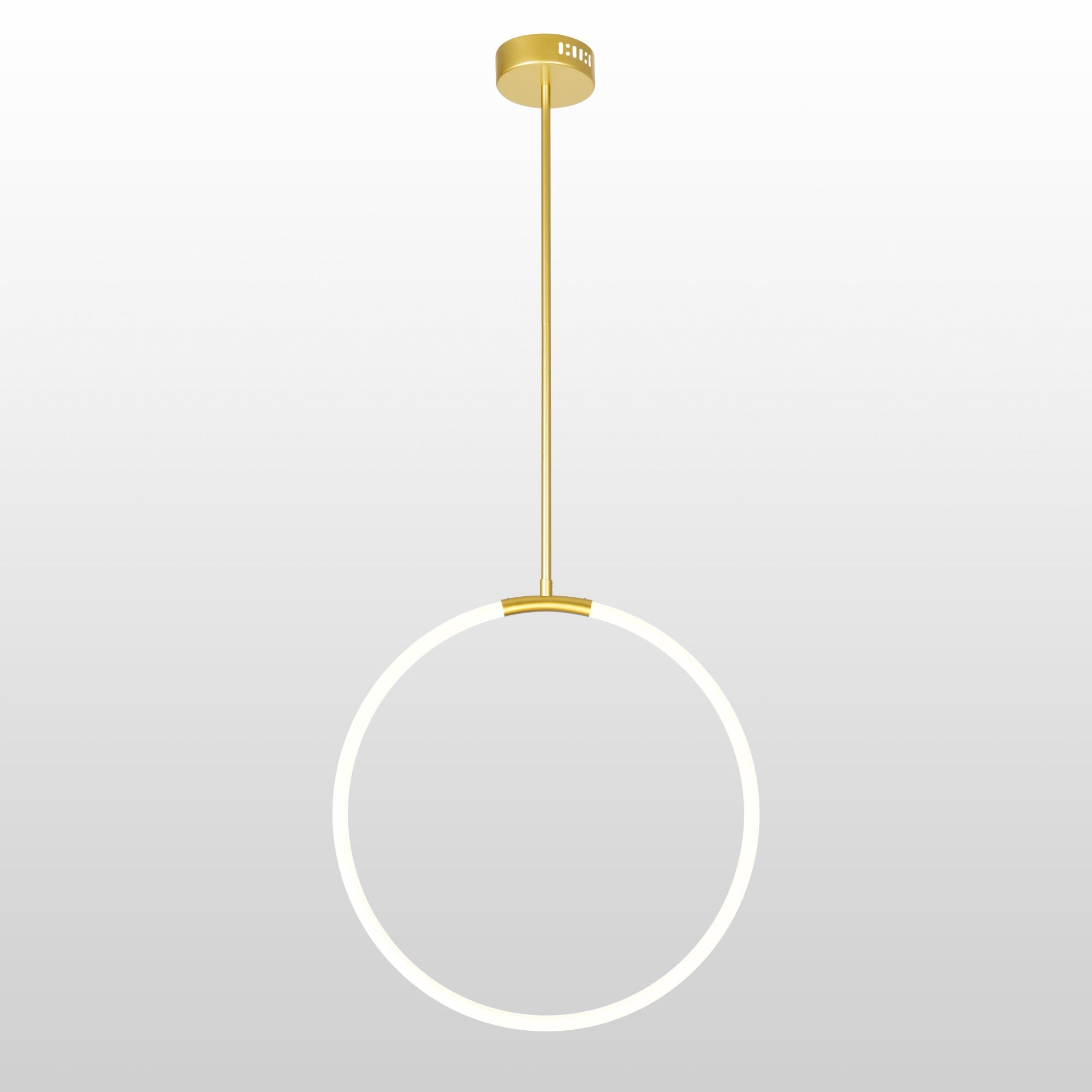 1 Light Led Chandelier With Satin Gold Finish