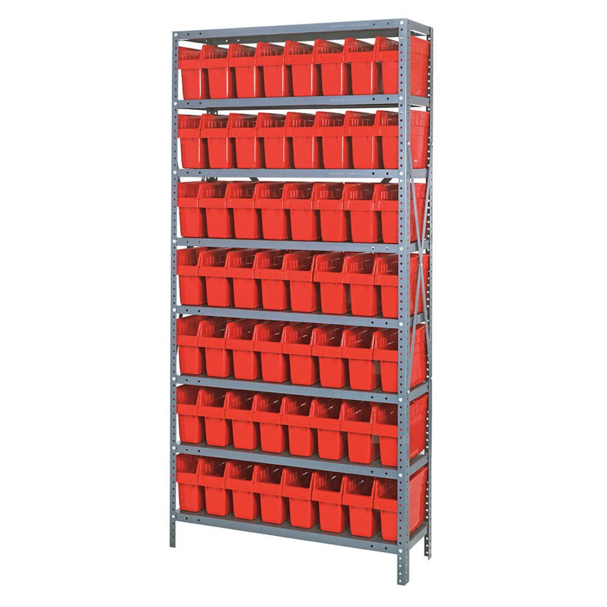 13 Shelf Open Unit With 36 Red Bins – Virventures