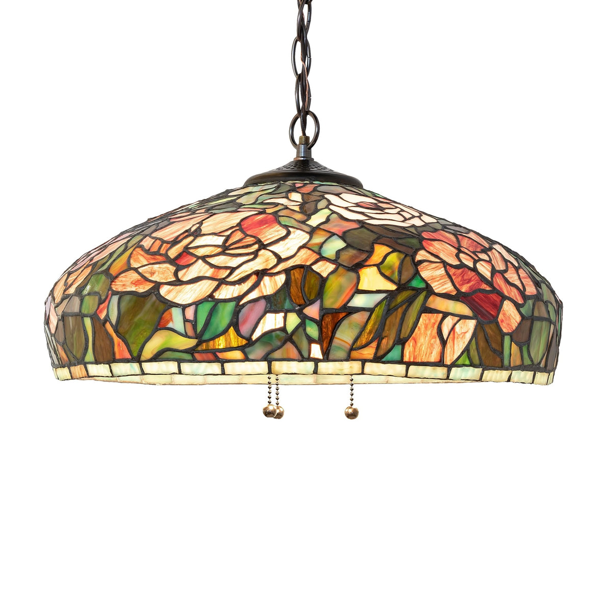 17' Wide Tiffany Peony Pendant