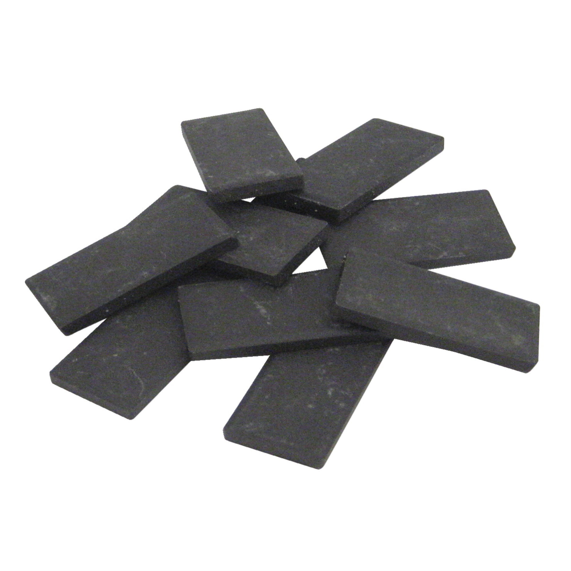 Porcelain Streak Plates, 1 X 2 Inches, Black, Pack Of 10
