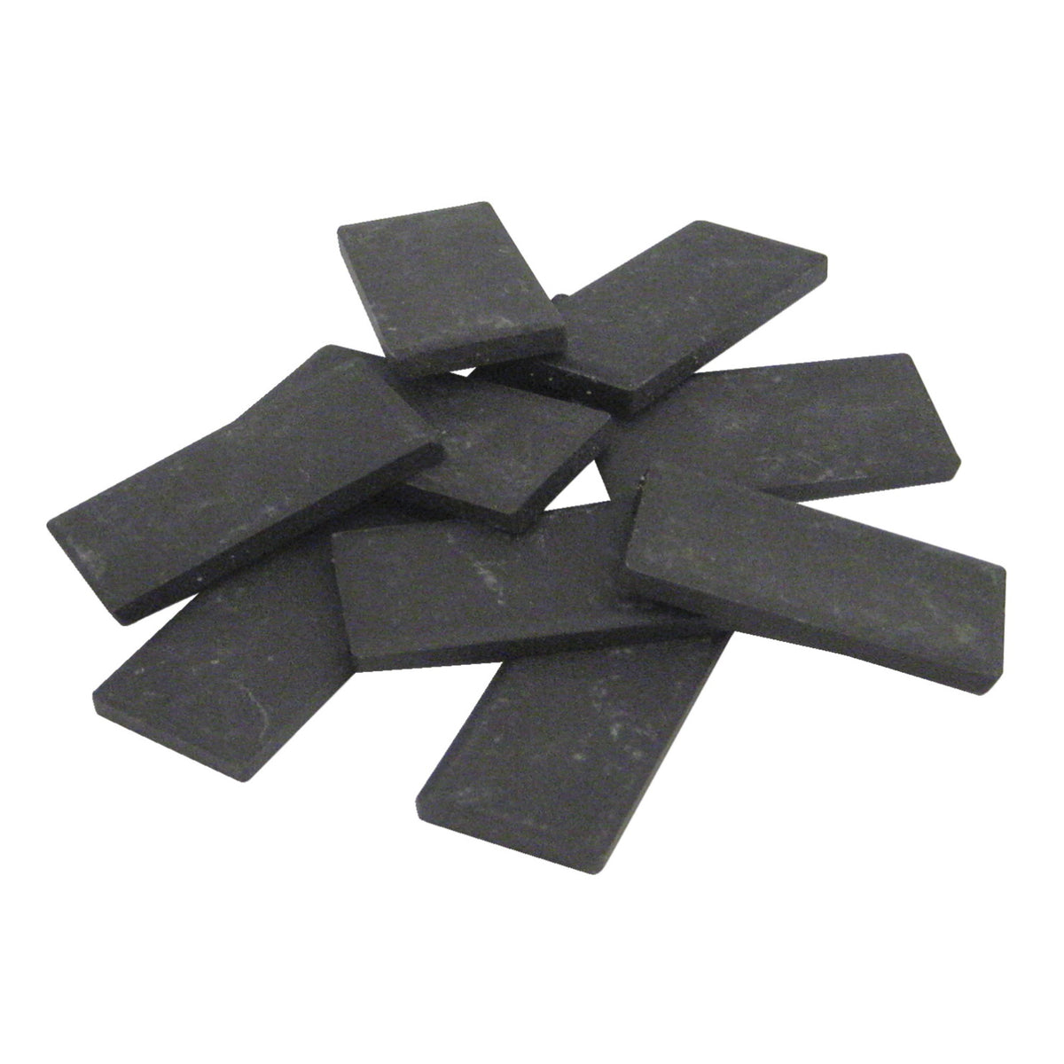 Porcelain Streak Plates, 1 X 2 Inches, Black, Pack Of 10