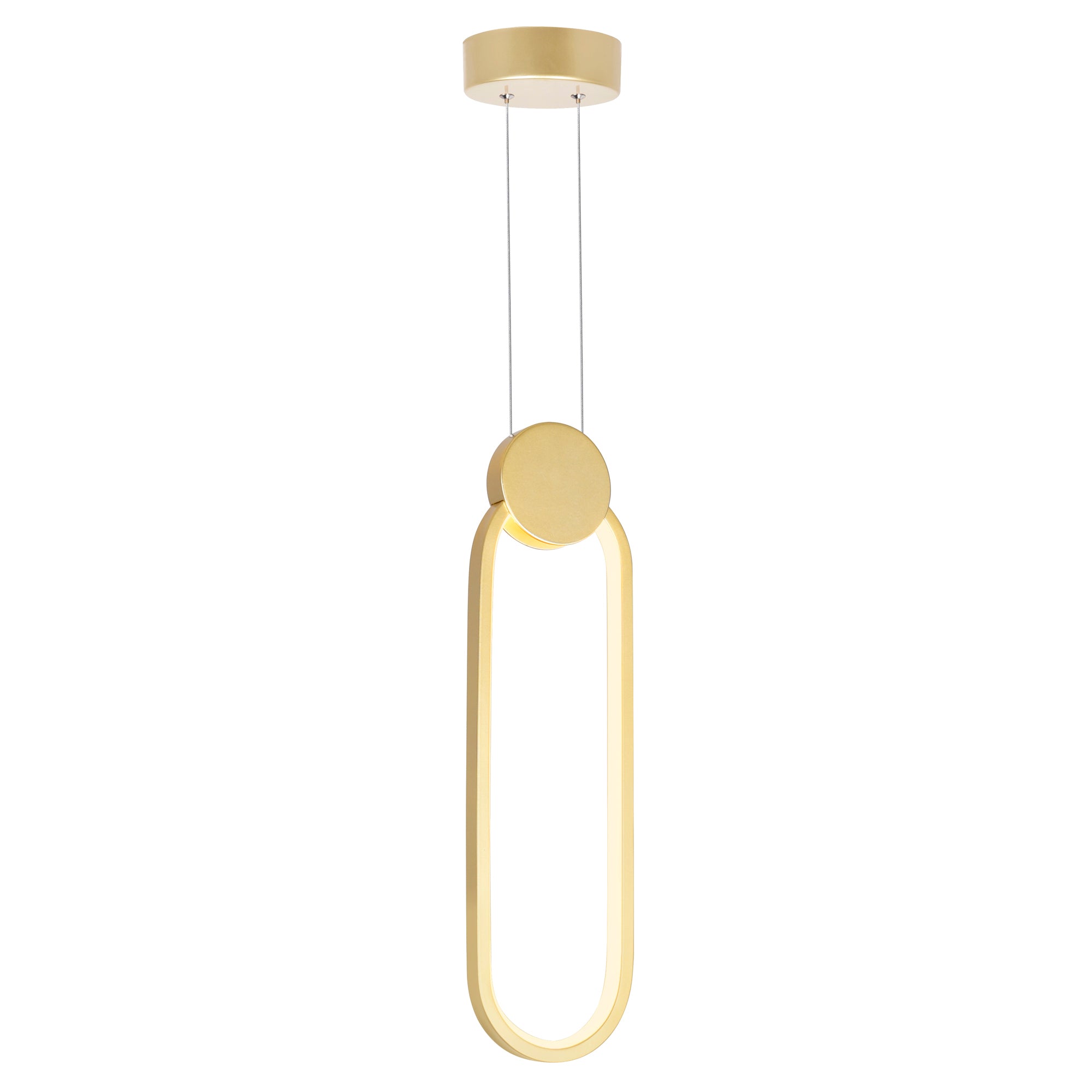Pulley 4 In Led Satin Gold Mini Pendant