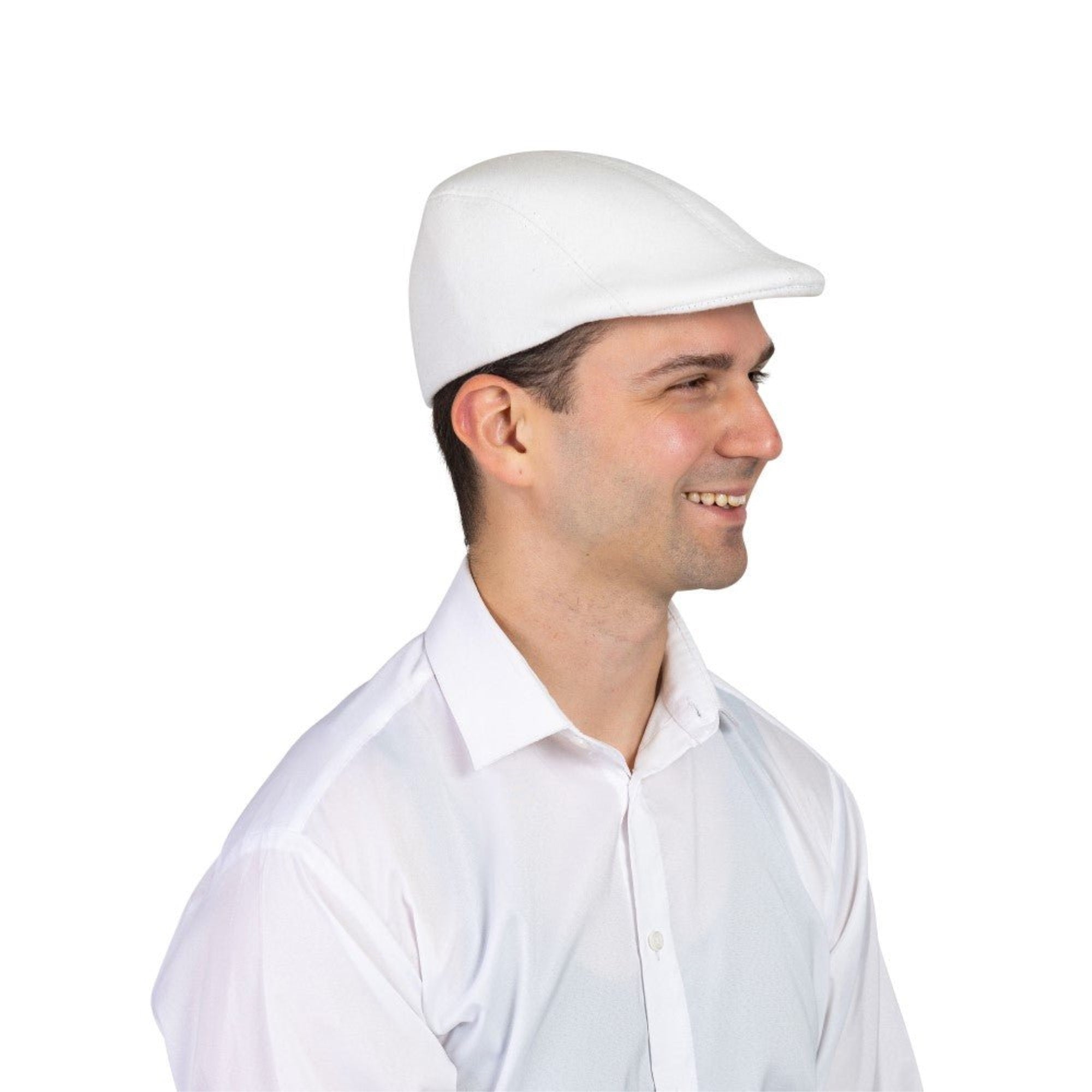 Grey Checkered Flat Cap