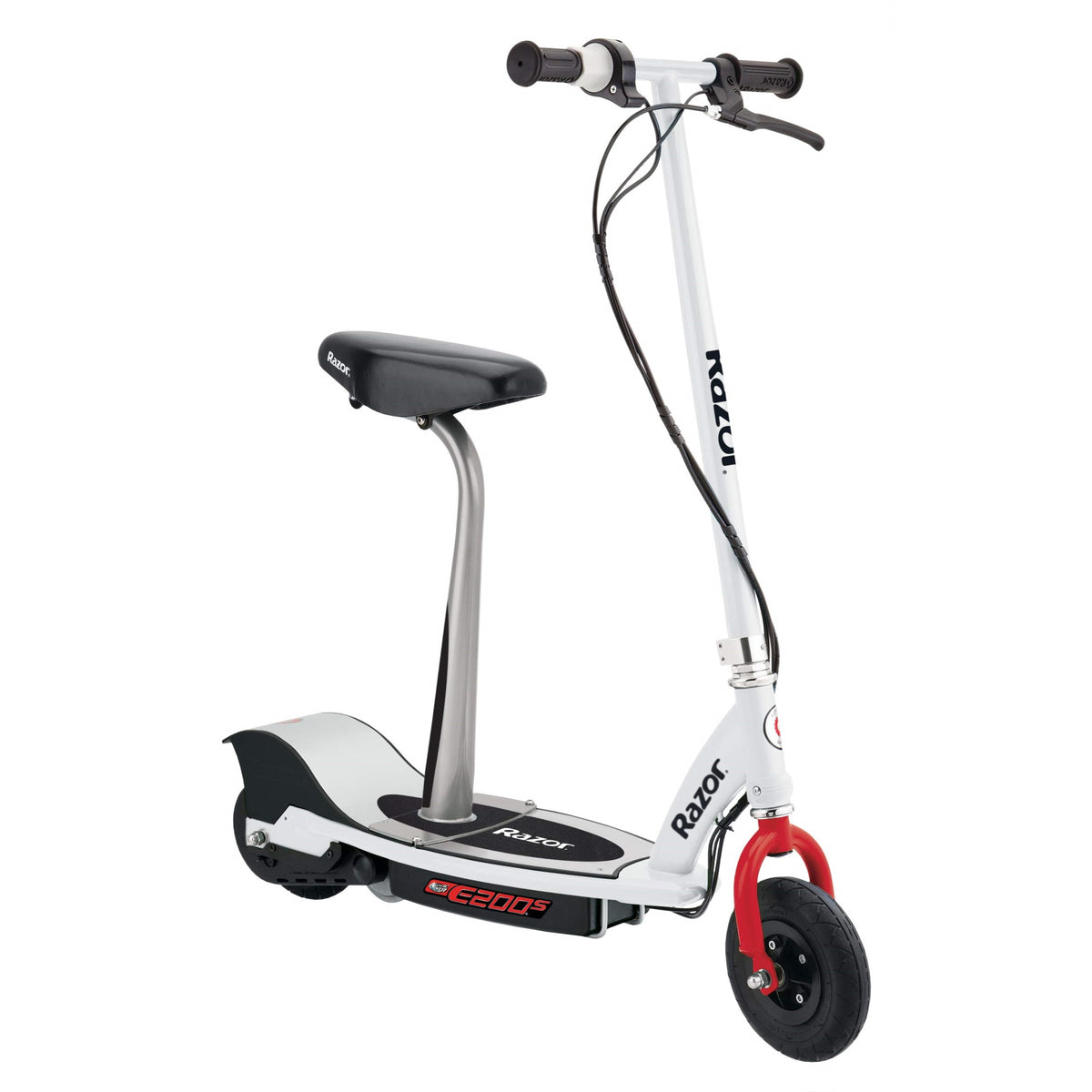 E200S Seated Electric Scooter - White/Red (Ista)