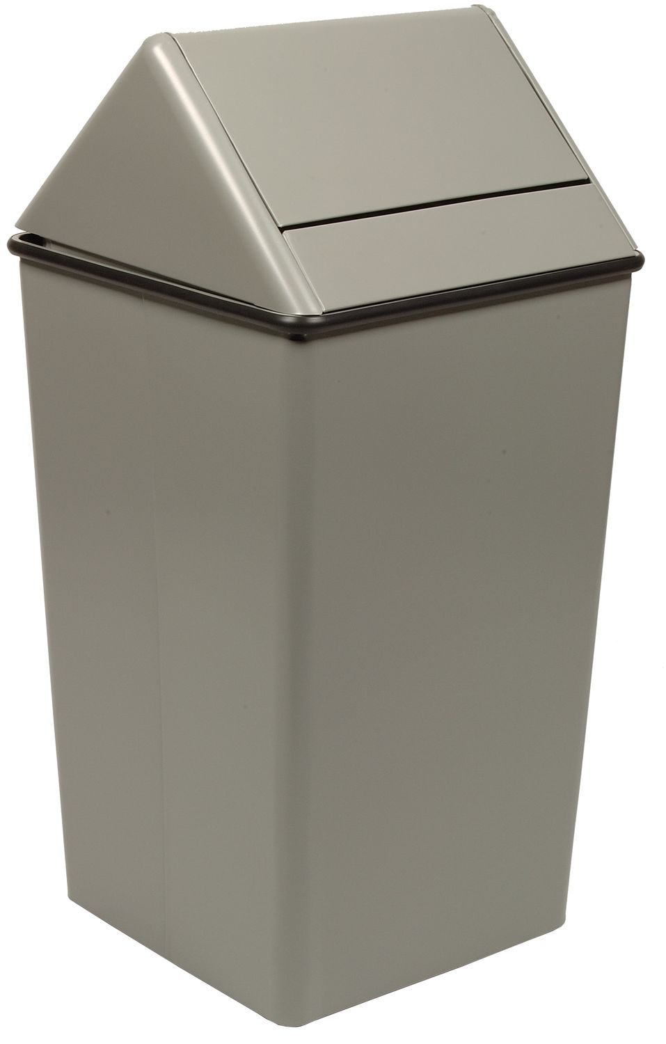 1311Htsl-Vv Ergode Swingtop - Small Square Hamper With Swing Top, Rubber Gasket, Powder Coat Finish, 4 Feet, Optional Liner - Id