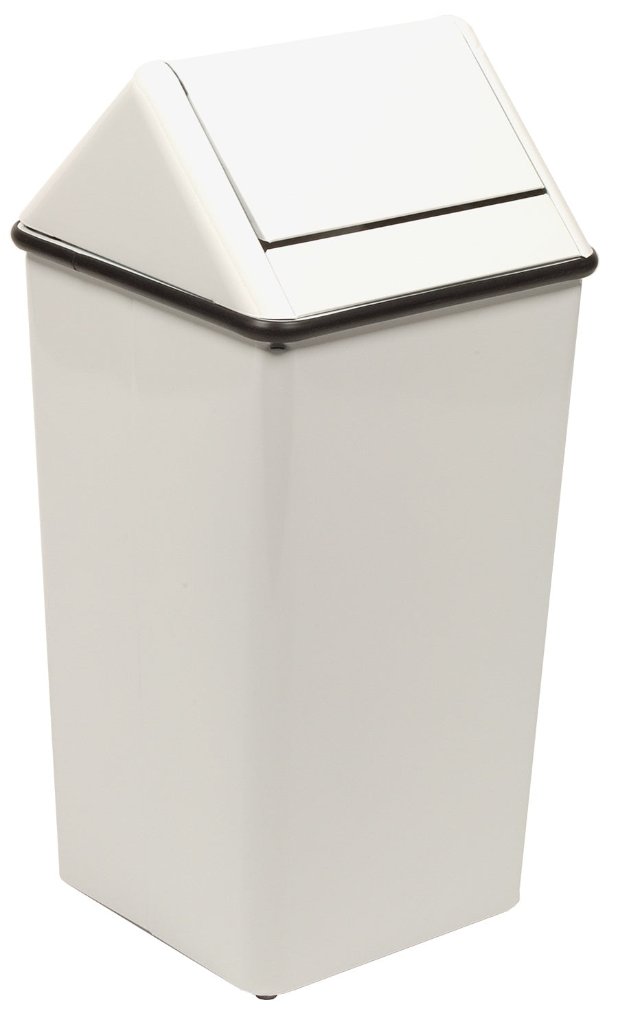 1311Htwh-Vv Ergode Swingtop - Small Square Hamper For Lunch & Break Rooms, Rubber Gasket, Powder Coat Finish, 4 Feet, Optional L