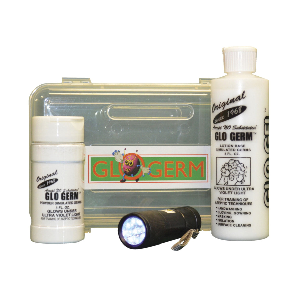 Glo-Germ Experiment Kit, 8 Ounce Gel, 1.9 Ounce Powder