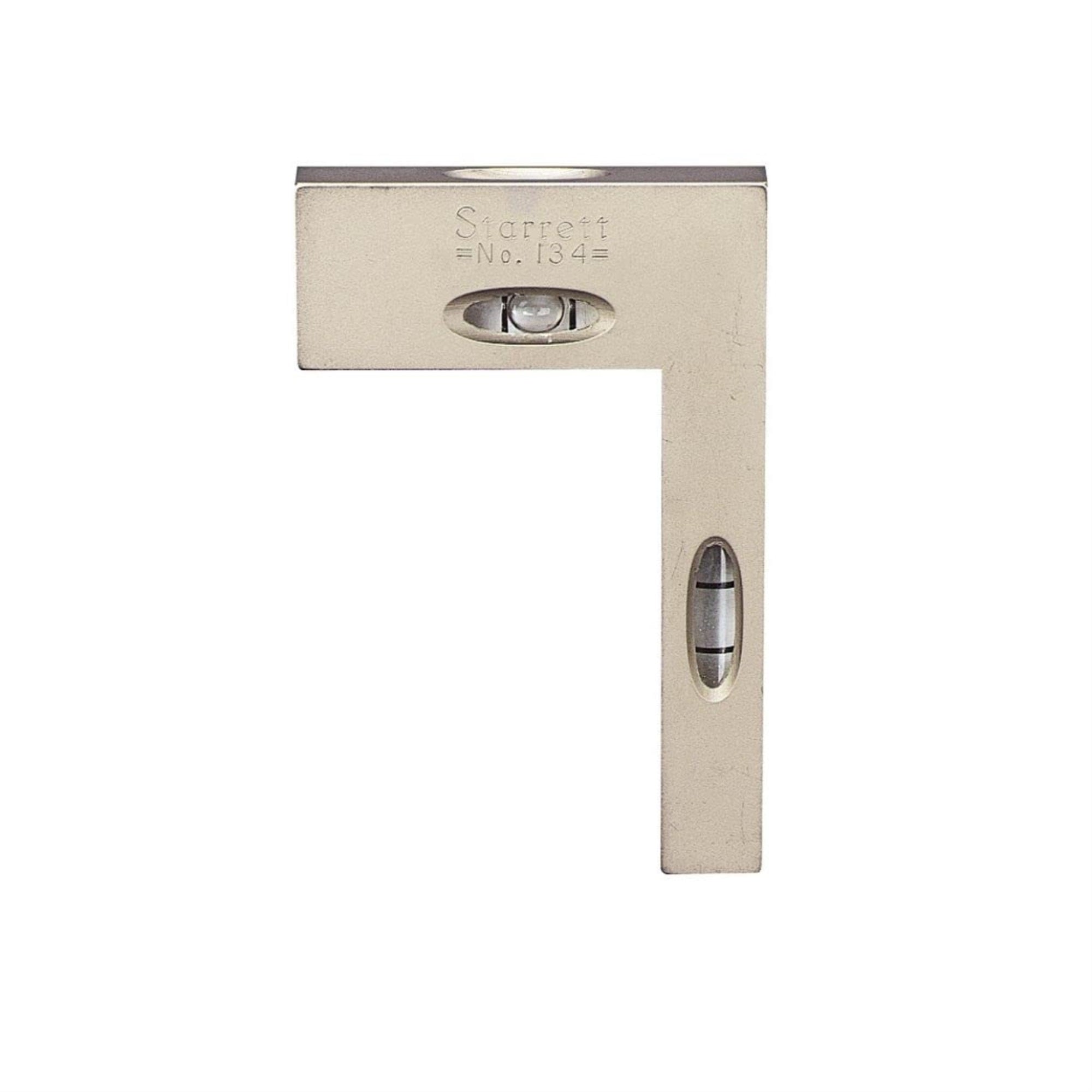 Starrett Cross Test Level and Plumb, Cast Iron, Satin Nickel Finish, Precision Tool for Machinery Setup, 3x0.5x0.5 Inches, 24-30 Minutes Accuracy - 134
