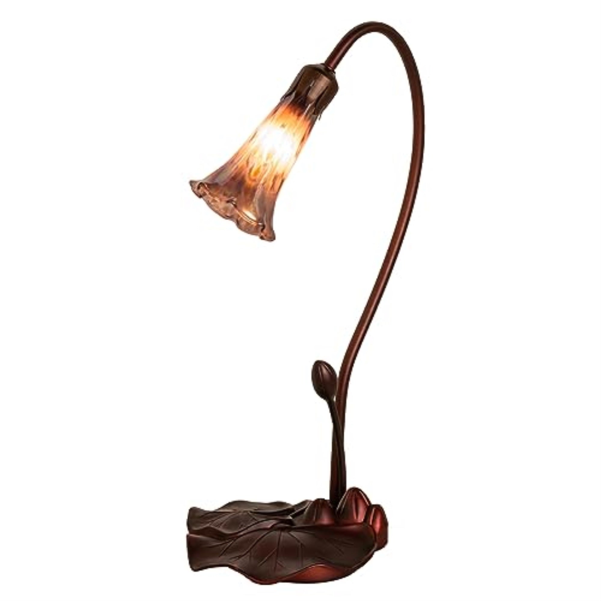 16' High Purple Iridescent Tiffany Pond Lily Accent Lamp