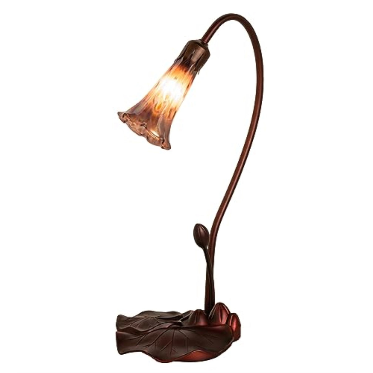 16' High Purple Iridescent Tiffany Pond Lily Accent Lamp