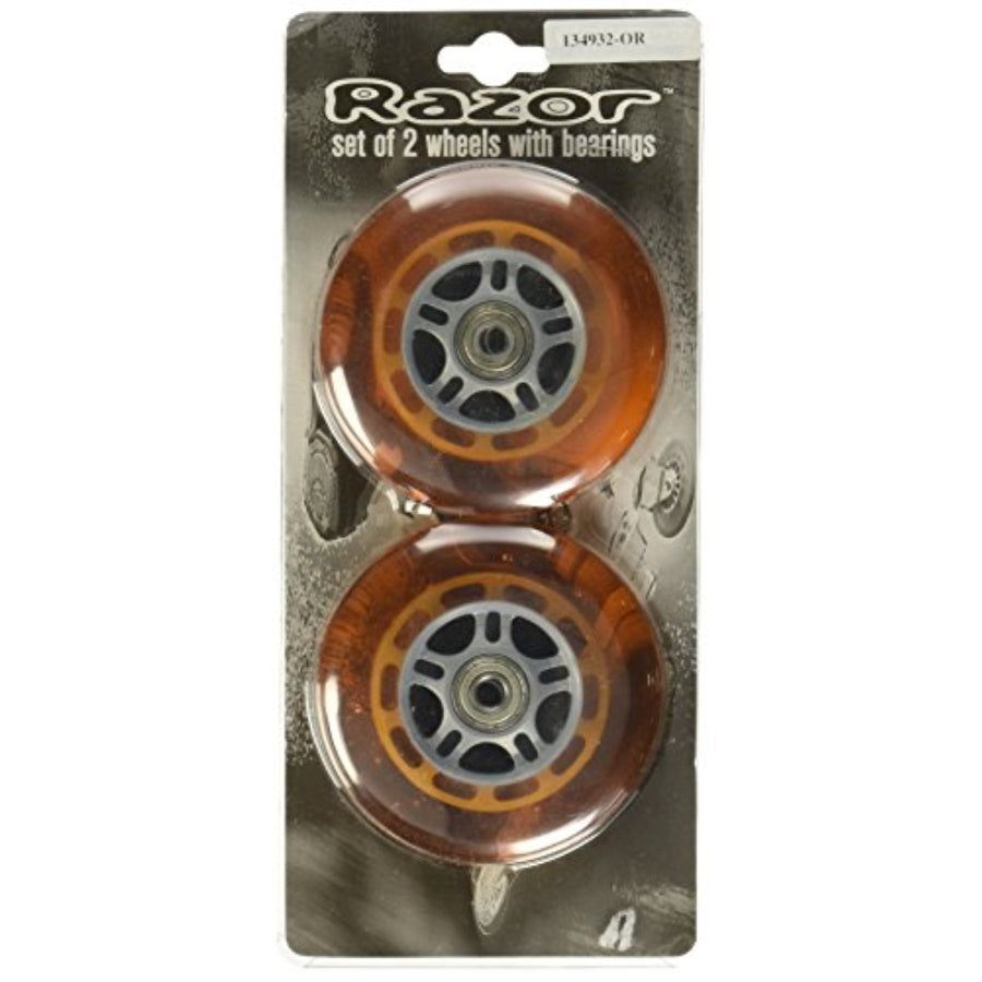 A Scooter Series Wheels With Bearings (Set Of 2) - Orange