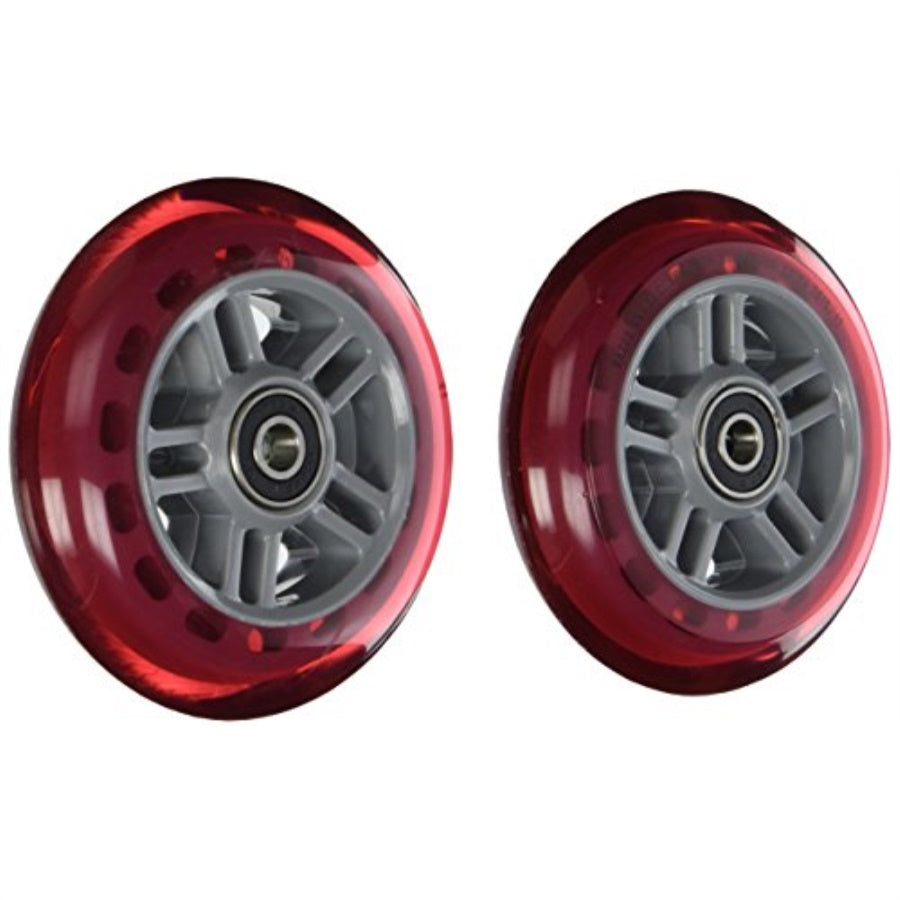 A Scooter Series Wheels With Bearings (Set Of 2) - Red