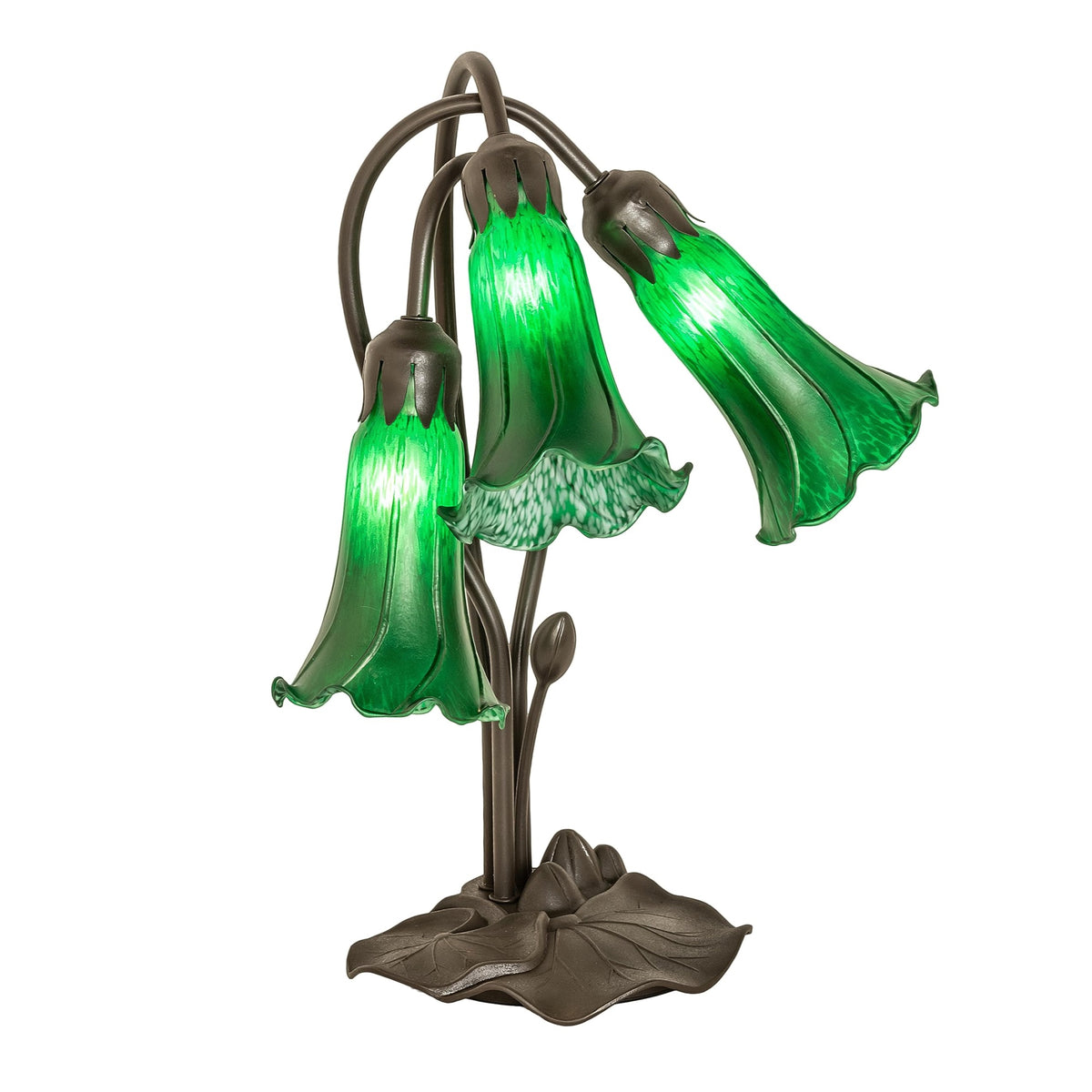 16' High Green Tiffany Pond Lily 3 Light Accent Lamp