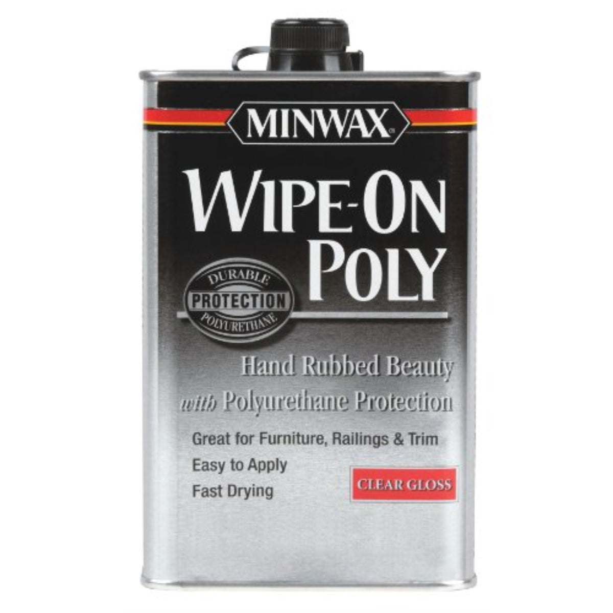 1367861 Mw Wipe-On Poly Gls Pint Minwax Wipe-On Poly Gloss Clear Polyurethane 1 Pt (Pack Of 6)