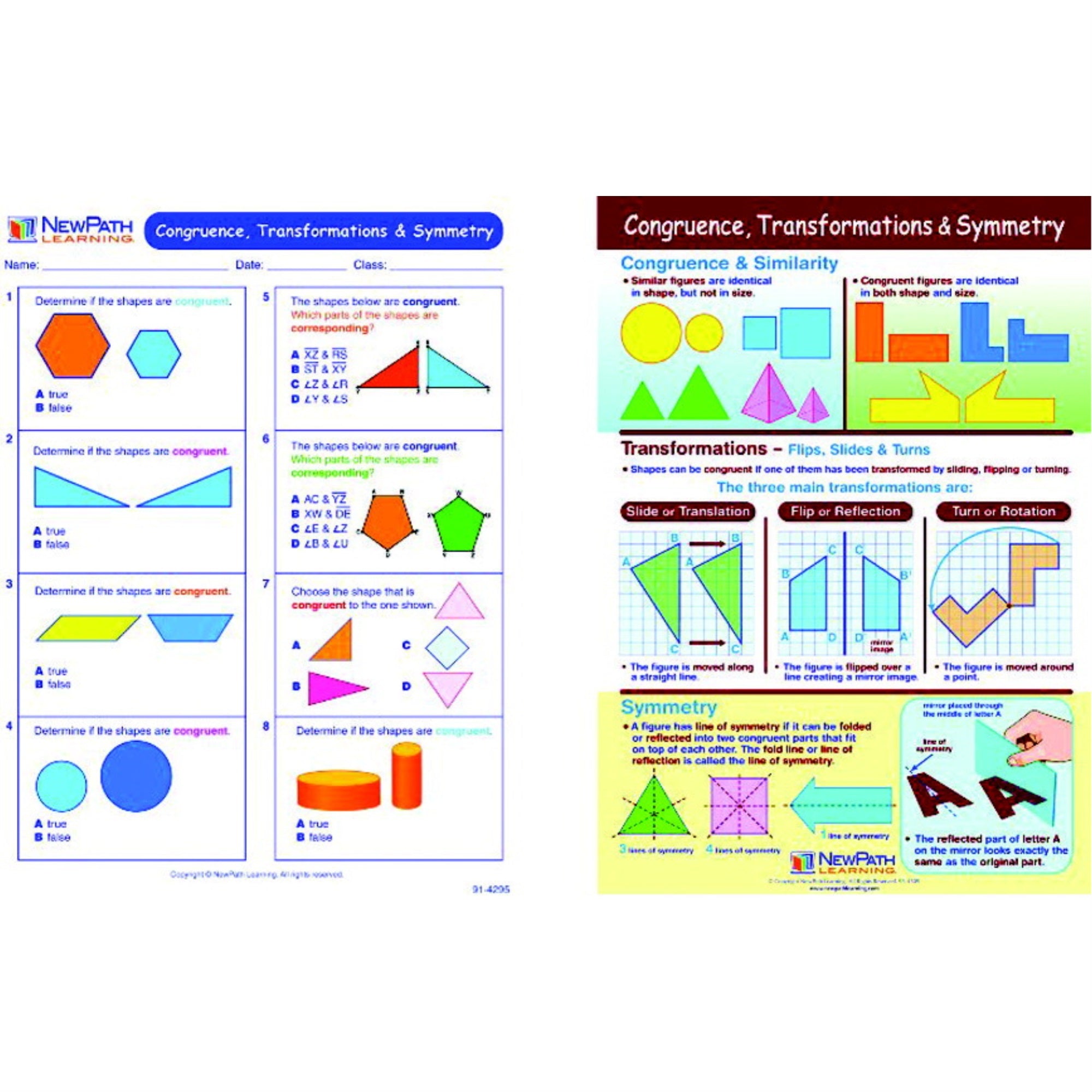 Newpath Geometry And Measurement Visual Learning Guides Collection, Set Of 10