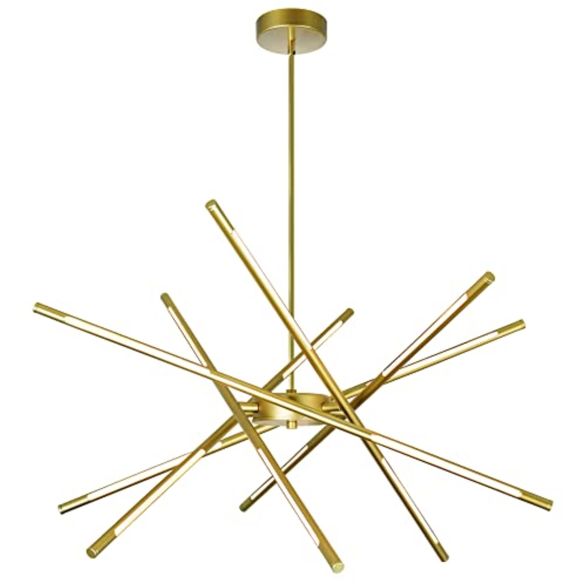 Oskil Led Integrated Chandelier With Satin Gold Finish