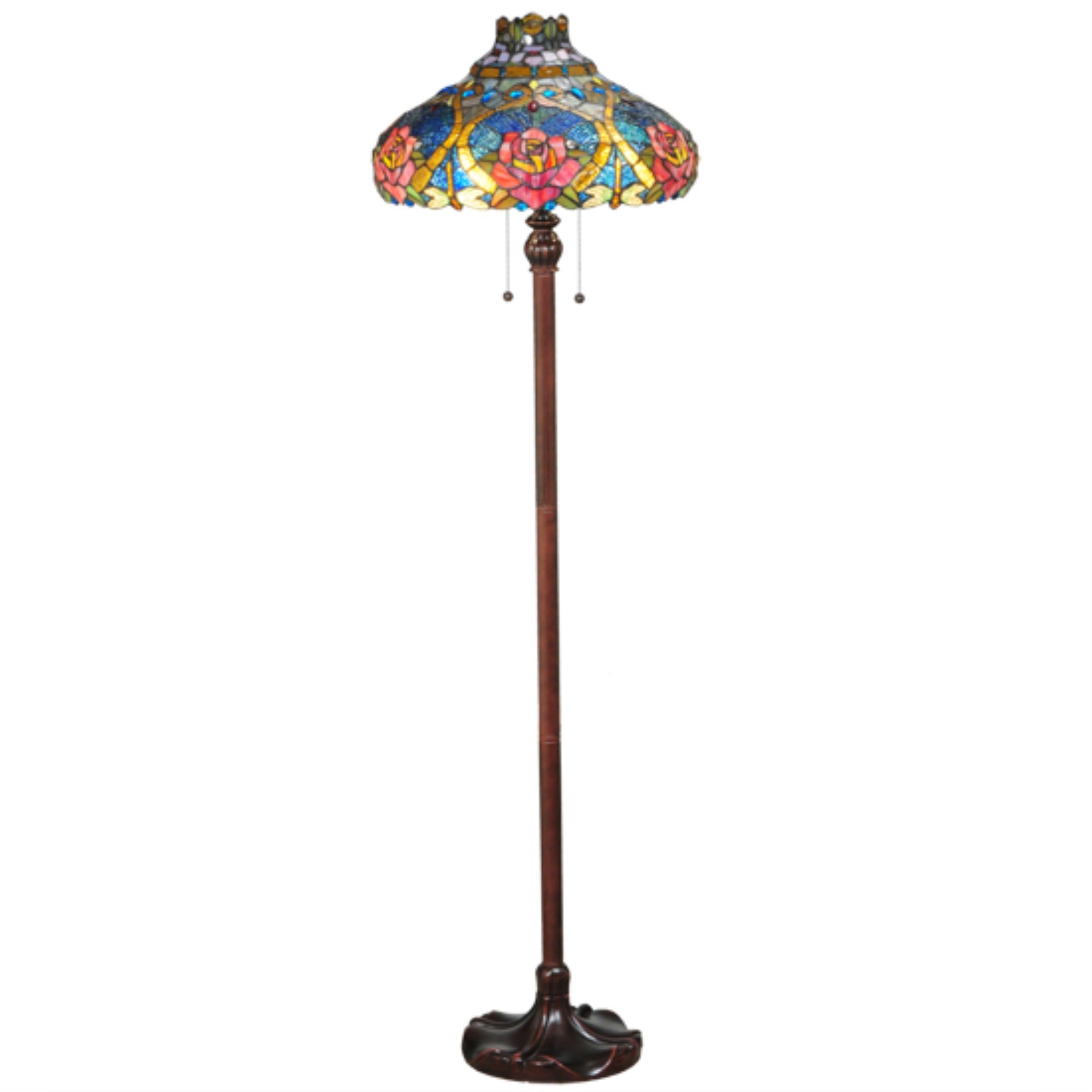 60'H Dragonfly Rose Floor Lamp