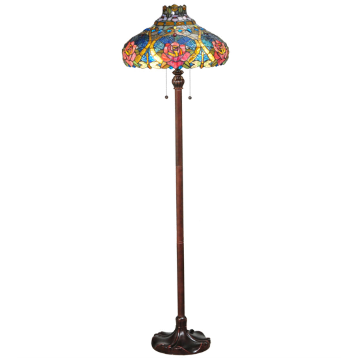 60'H Dragonfly Rose Floor Lamp