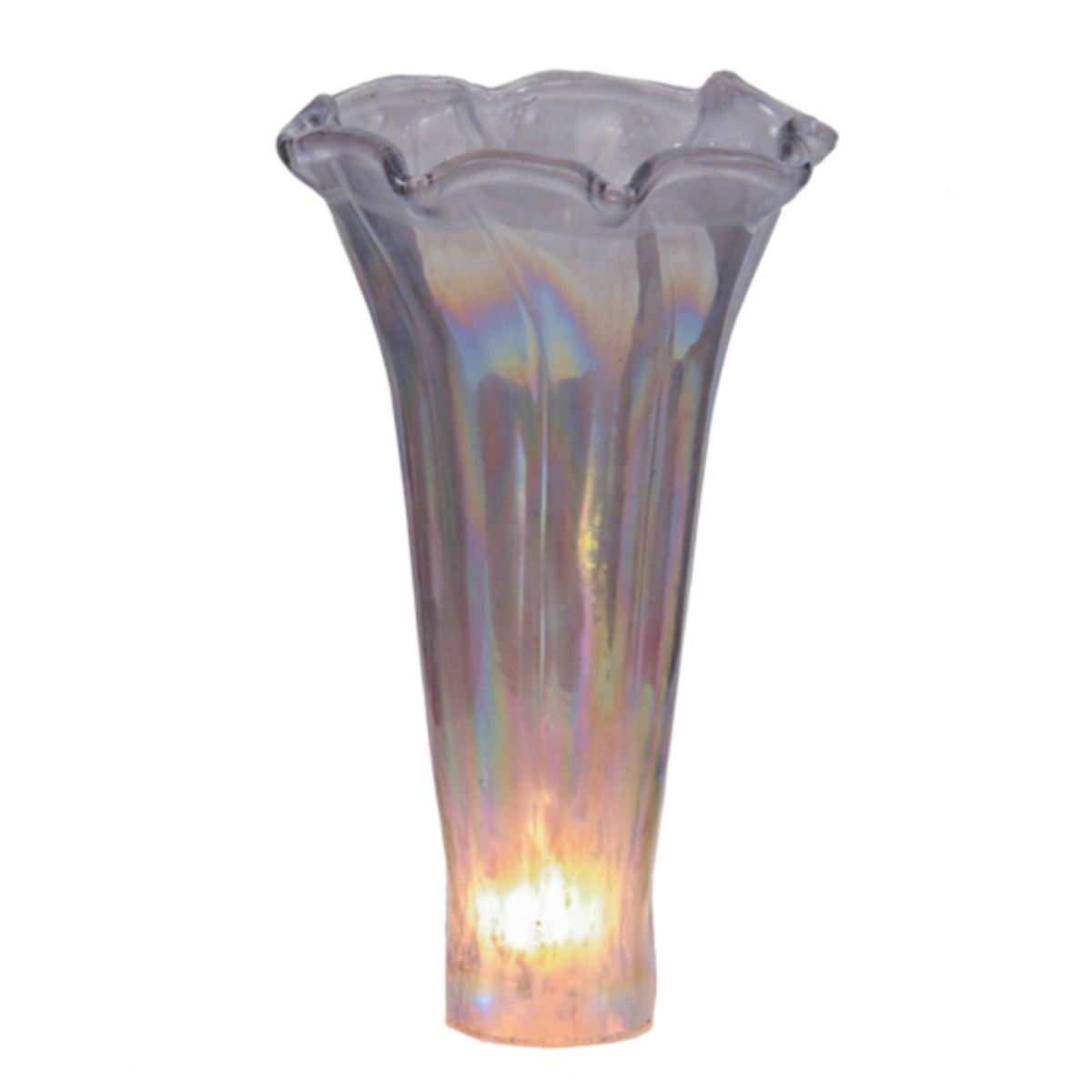 3'W X 5'H Purple Iridescent Pond Lily Shade