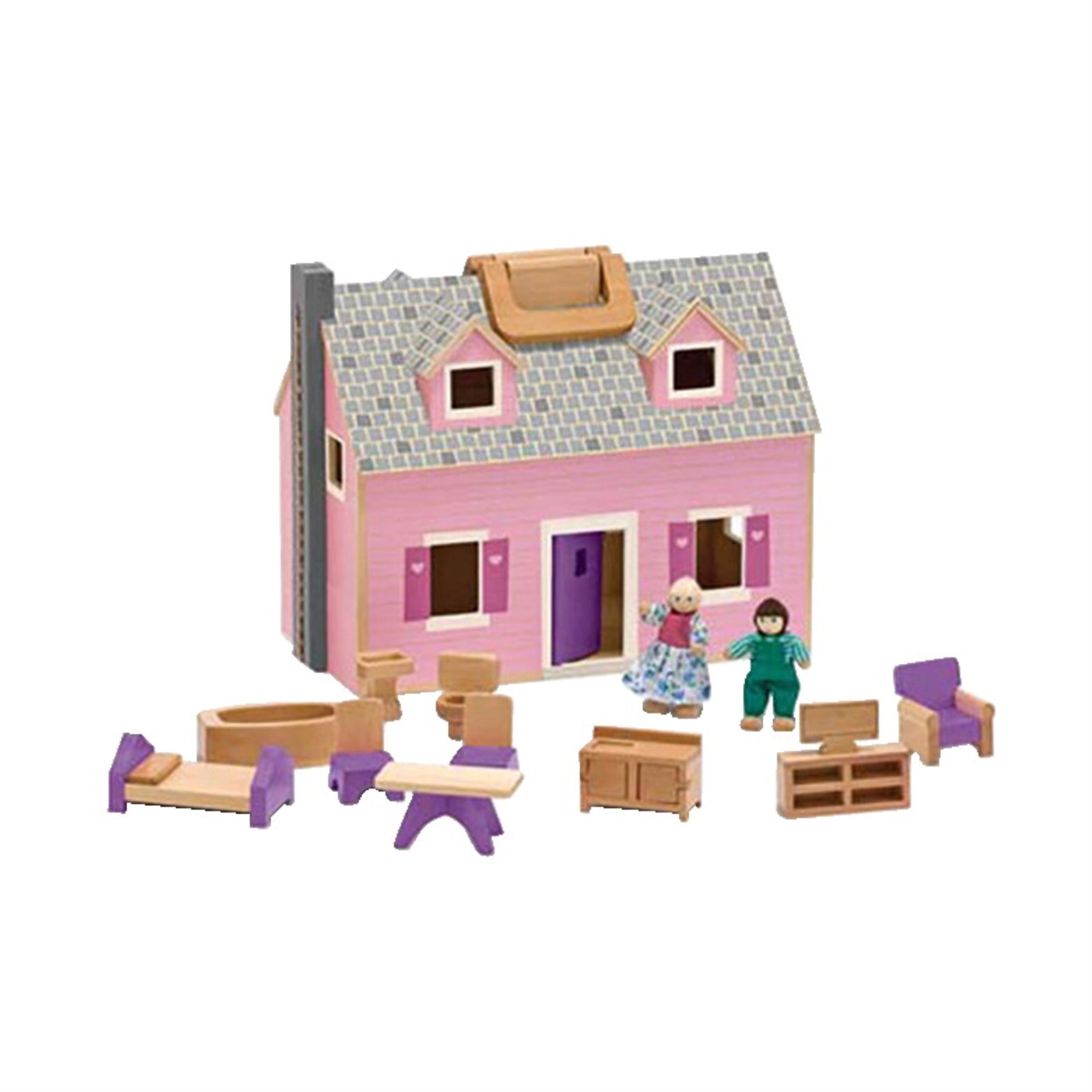 Melissa &Amp; Doug Flexible Fold And Go Dollhouse