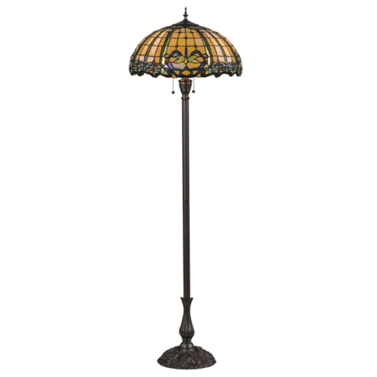 63'H Dragonfly Trellis Floor Lamp
