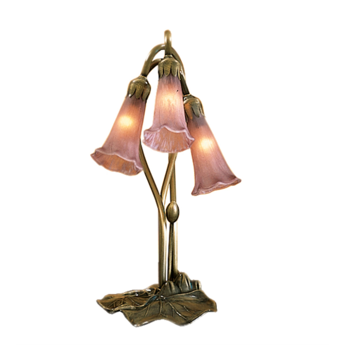 16'H Lavender Pond Lily 3 Lt Accent Lamp
