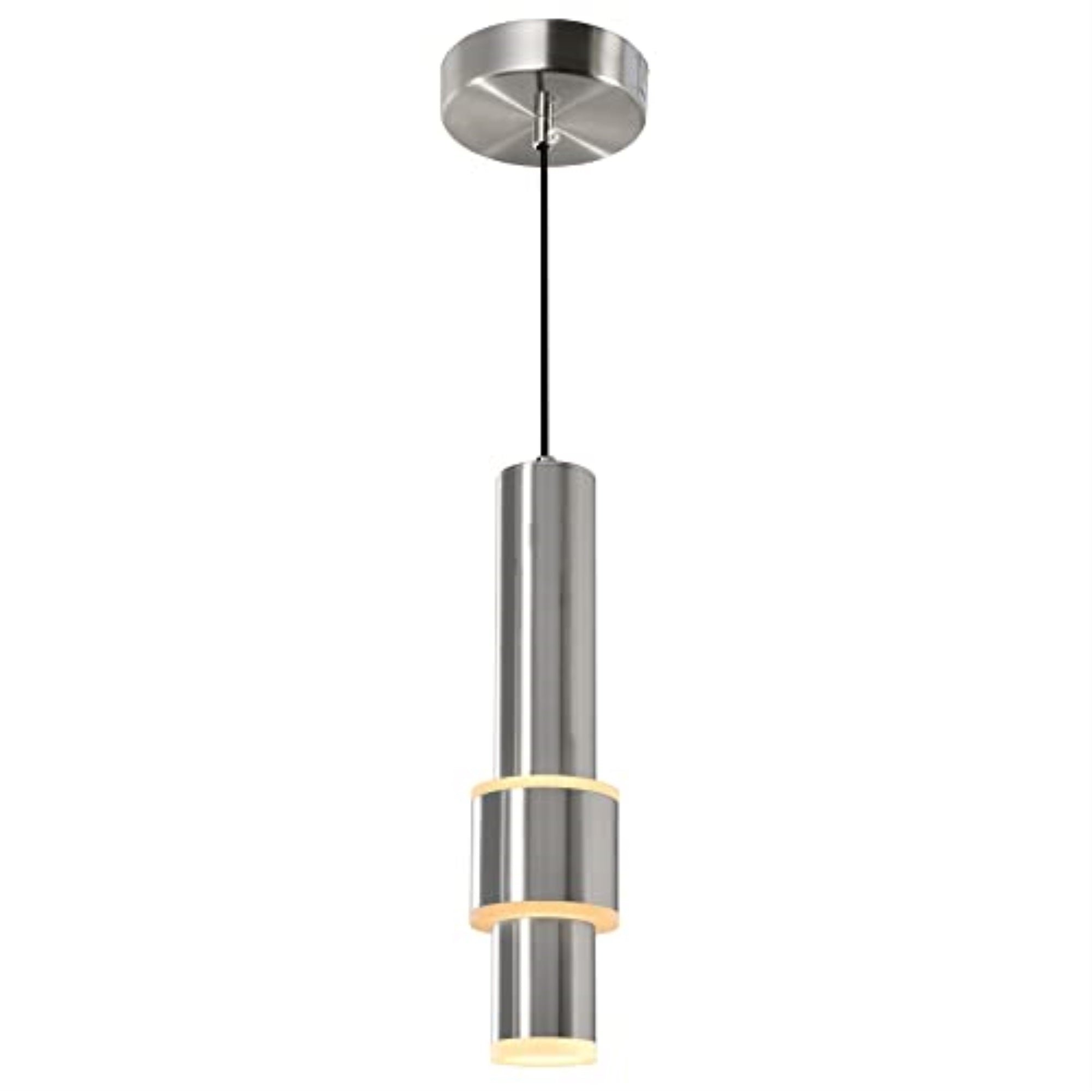Lena Led Integrated Mini Pendant With Satin Nickel Finish