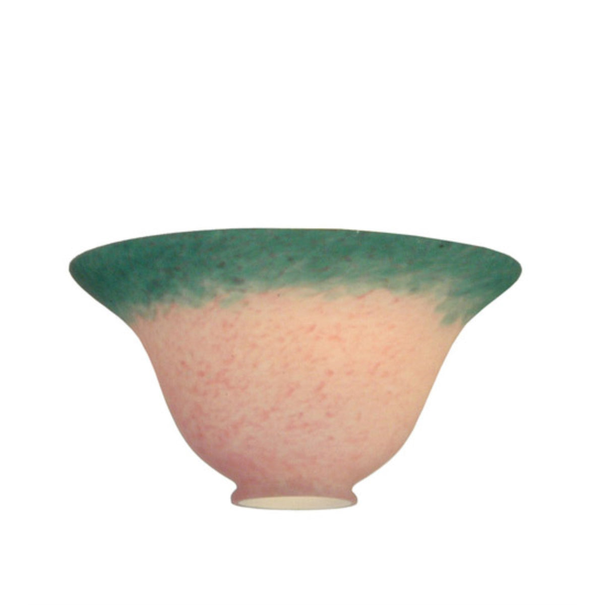 7.5'W Pink/Teal Pate-De-Verre Bell Shade