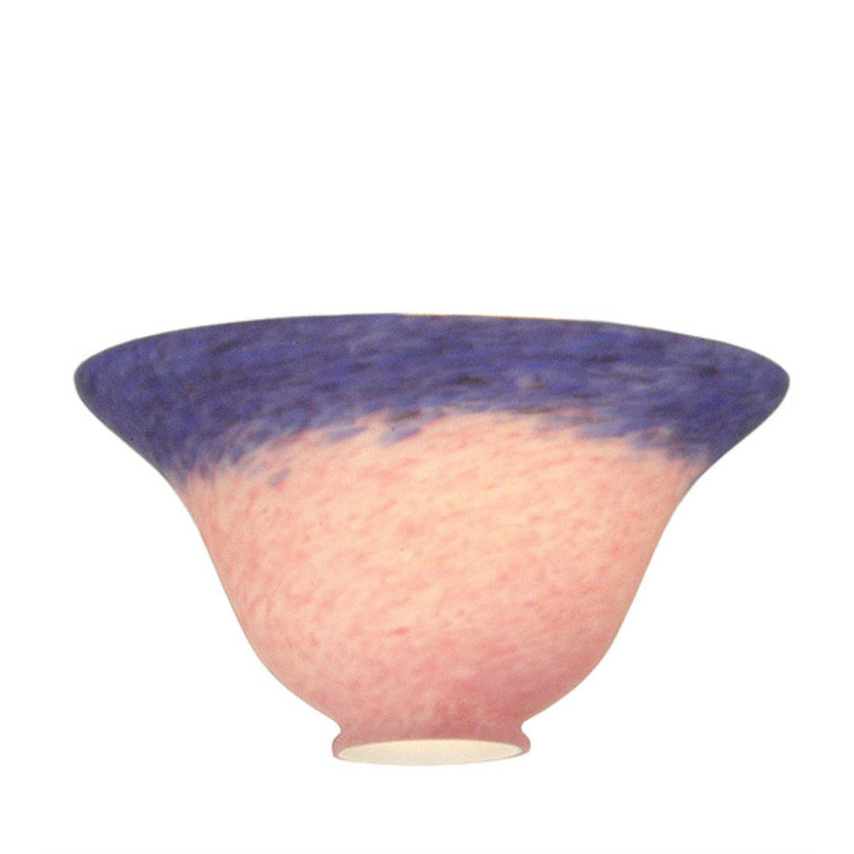 7.5'W Pink/Blue Pate-De-Verre Bell Shade