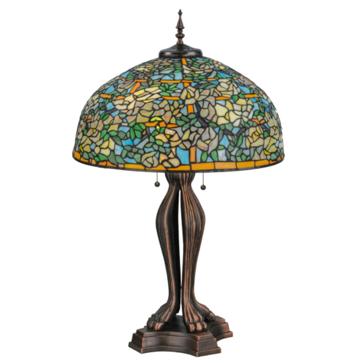 36'H Tiffany Laburnum Trellis Table Lamp