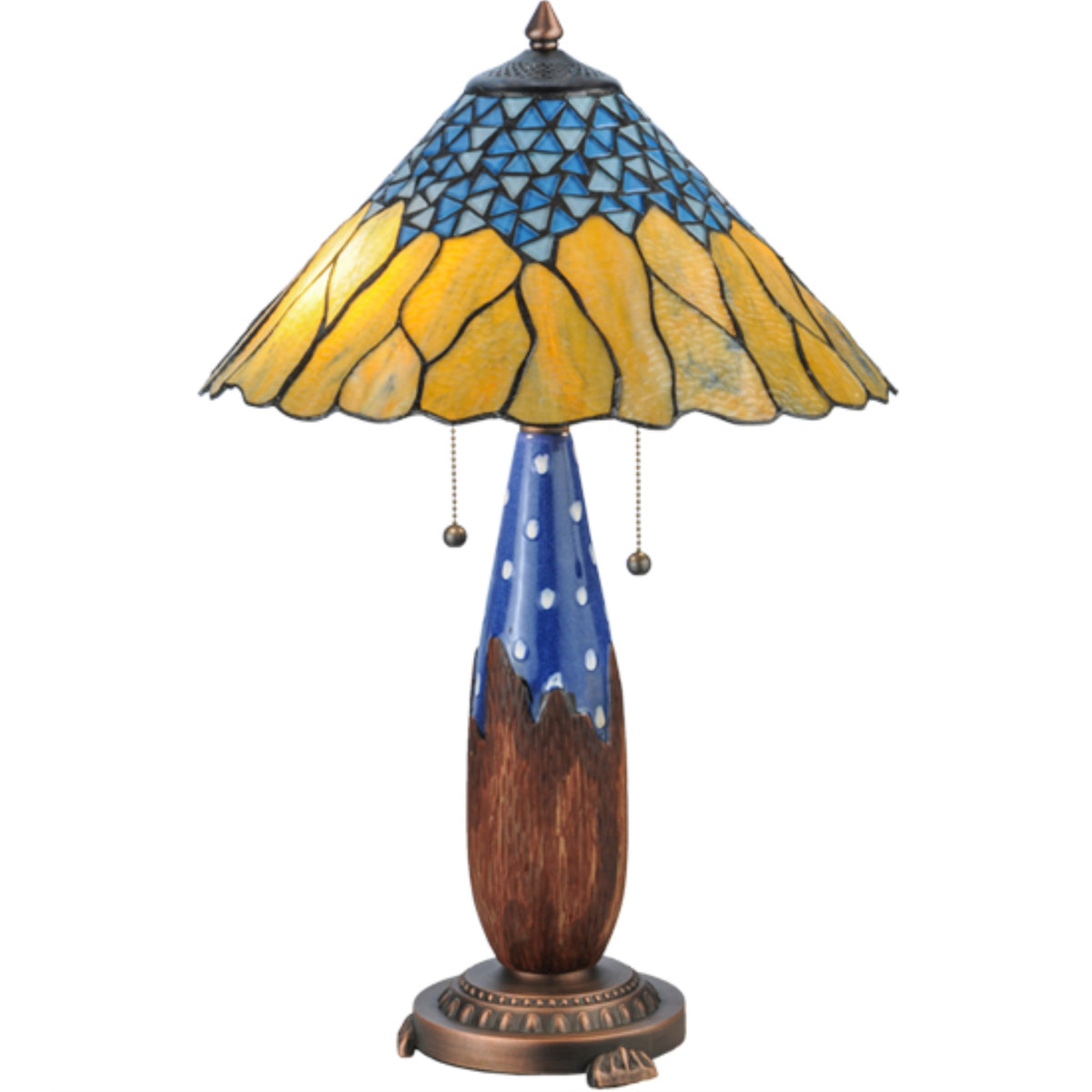 24.5'H Cristal Azul Table Lamp