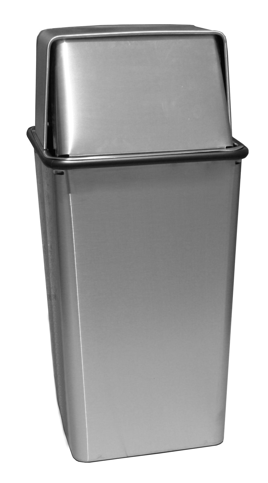 13Htss-Vv Ergode Pushtop Stainless Steel Hamper With Rubber Gasket And Optional Liner - Ideal For Lunch And Break Rooms In Educa