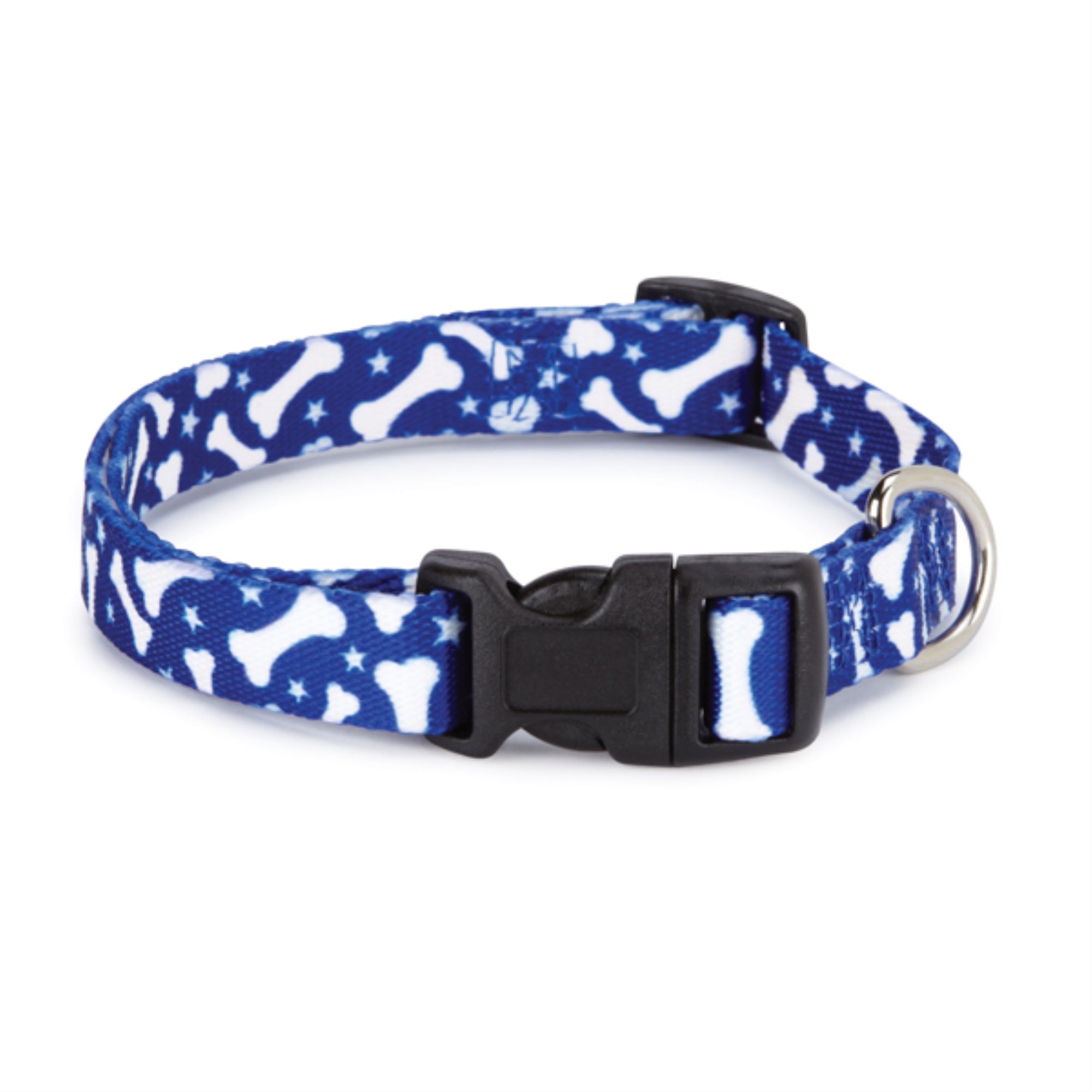 Casual Canine Patterns Collar Bone 14-20In Blue