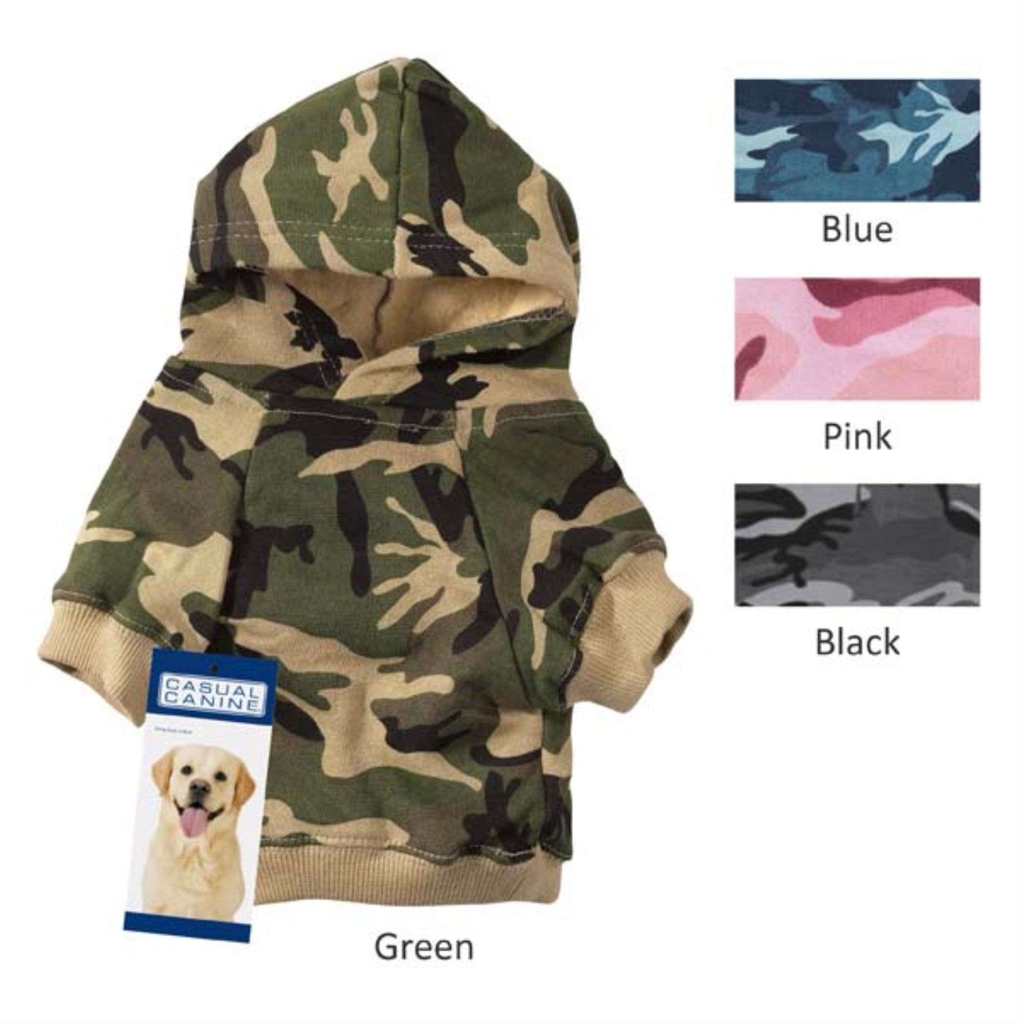 Casual Canine Camo Hoodie Xs Pink