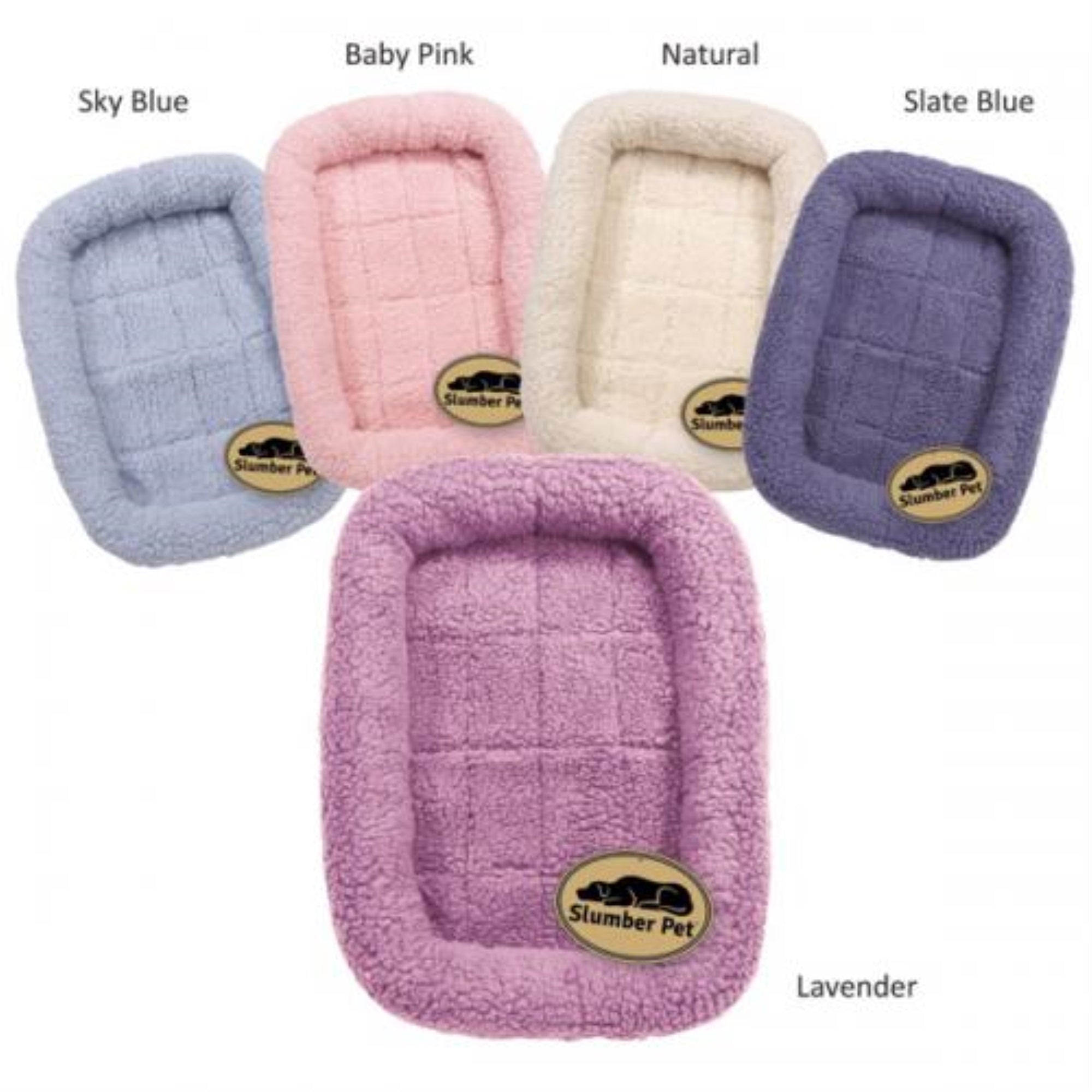 Slumber Pet Sherpa Crate Bed Small Blue