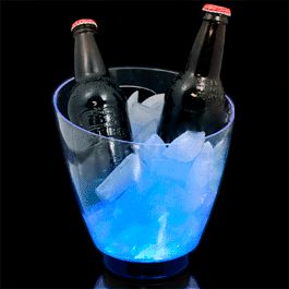 LED Blue Drink Bucket