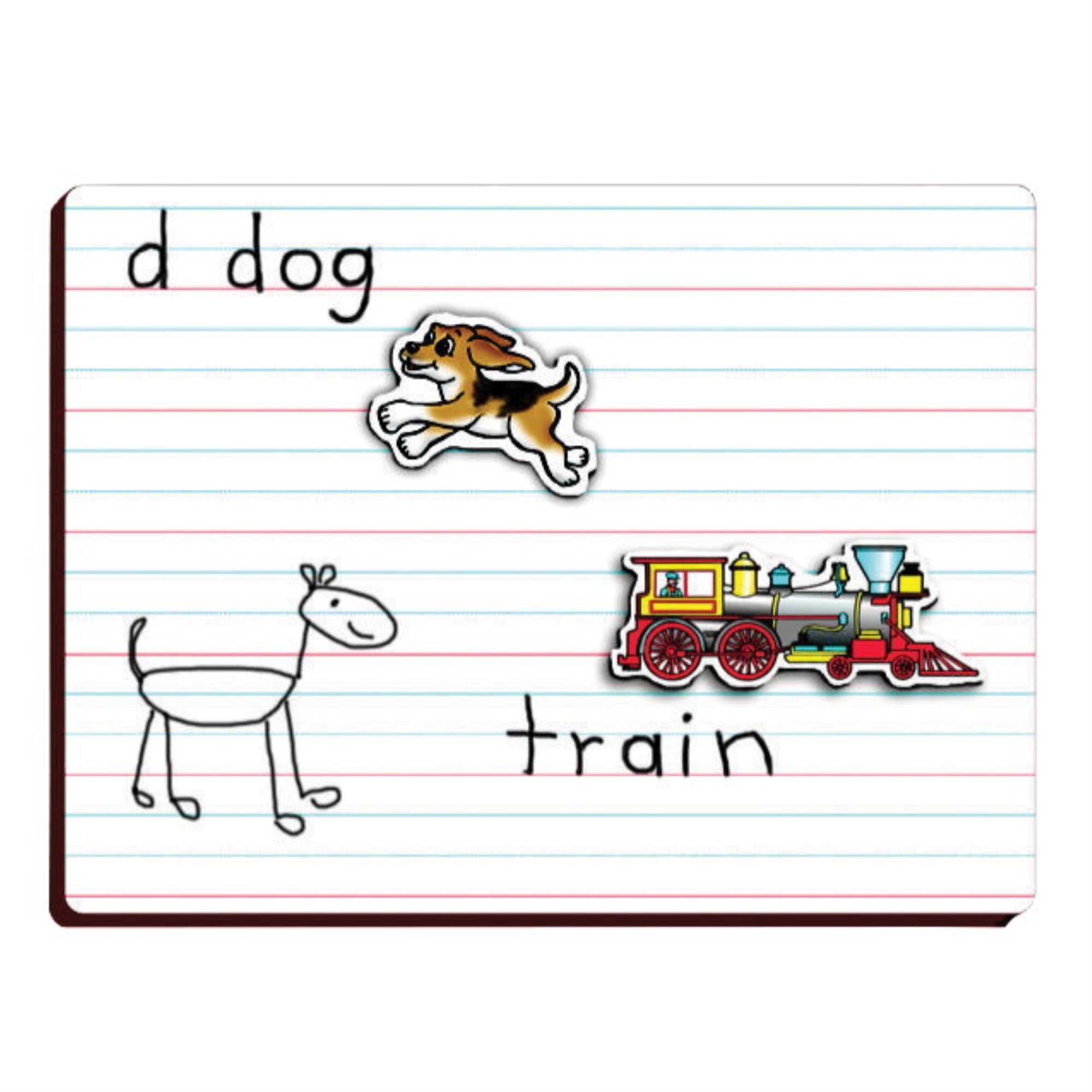 Flipside 2-Sided Magnetic Dry Erase Boards, Lined/Plain, 12 X 9 Inches, Pack Of 12